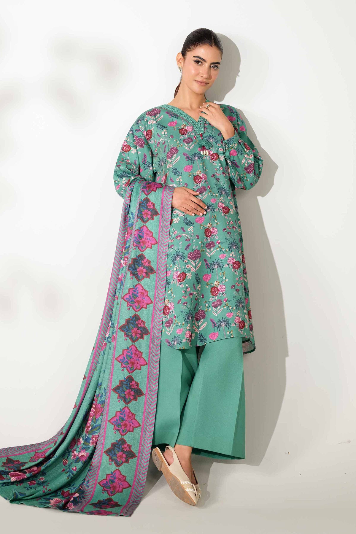 3 Piece - Printed Suit  - 42503703 for Women - Unstitched Collection | Nishat | Shop Online