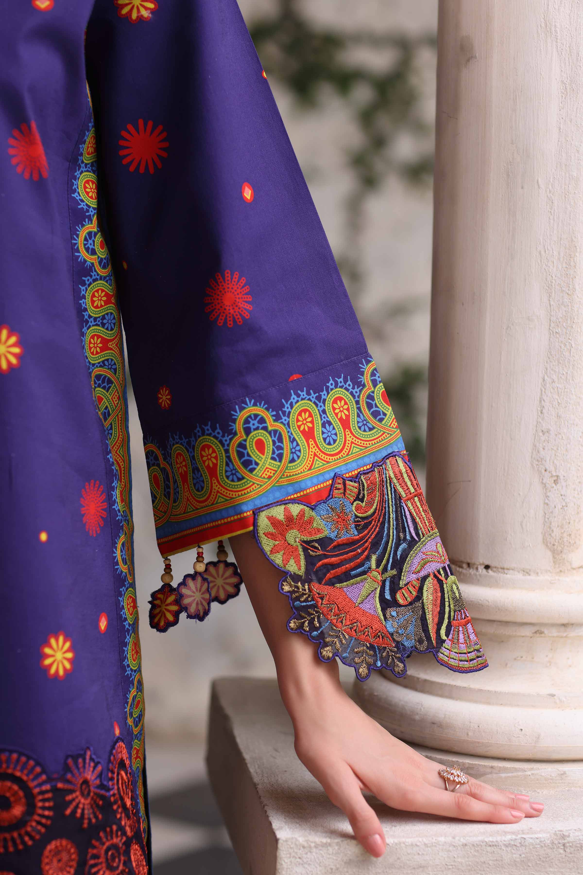 3 Piece - Digital Printed Embroidered Suit - 42503723 for Women - Unstitched Collection | Nishat | Shop Online