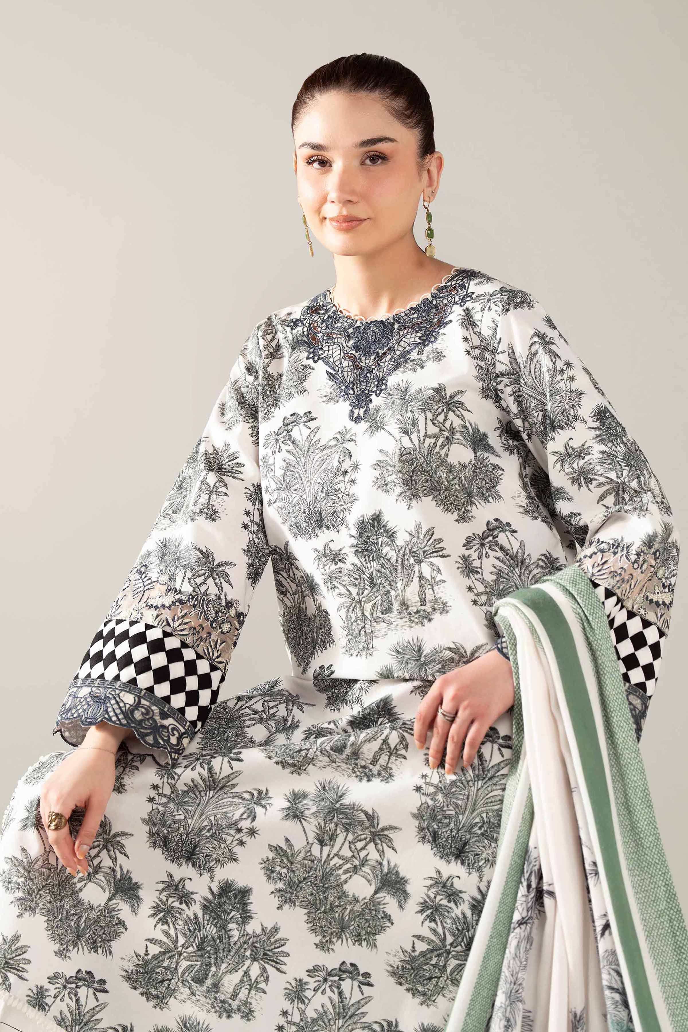 3 Piece - Printed Embroidered Suit - 42503725 for Women - Unstitched Collection | Nishat | Shop Online