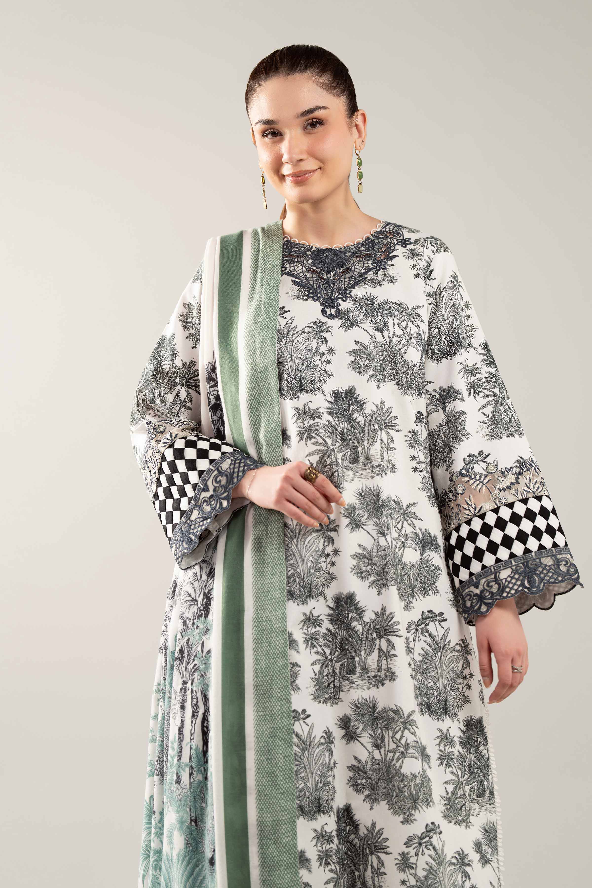 3 Piece - Printed Embroidered Suit - 42503725 for Women - Unstitched Collection | Nishat | Shop Online