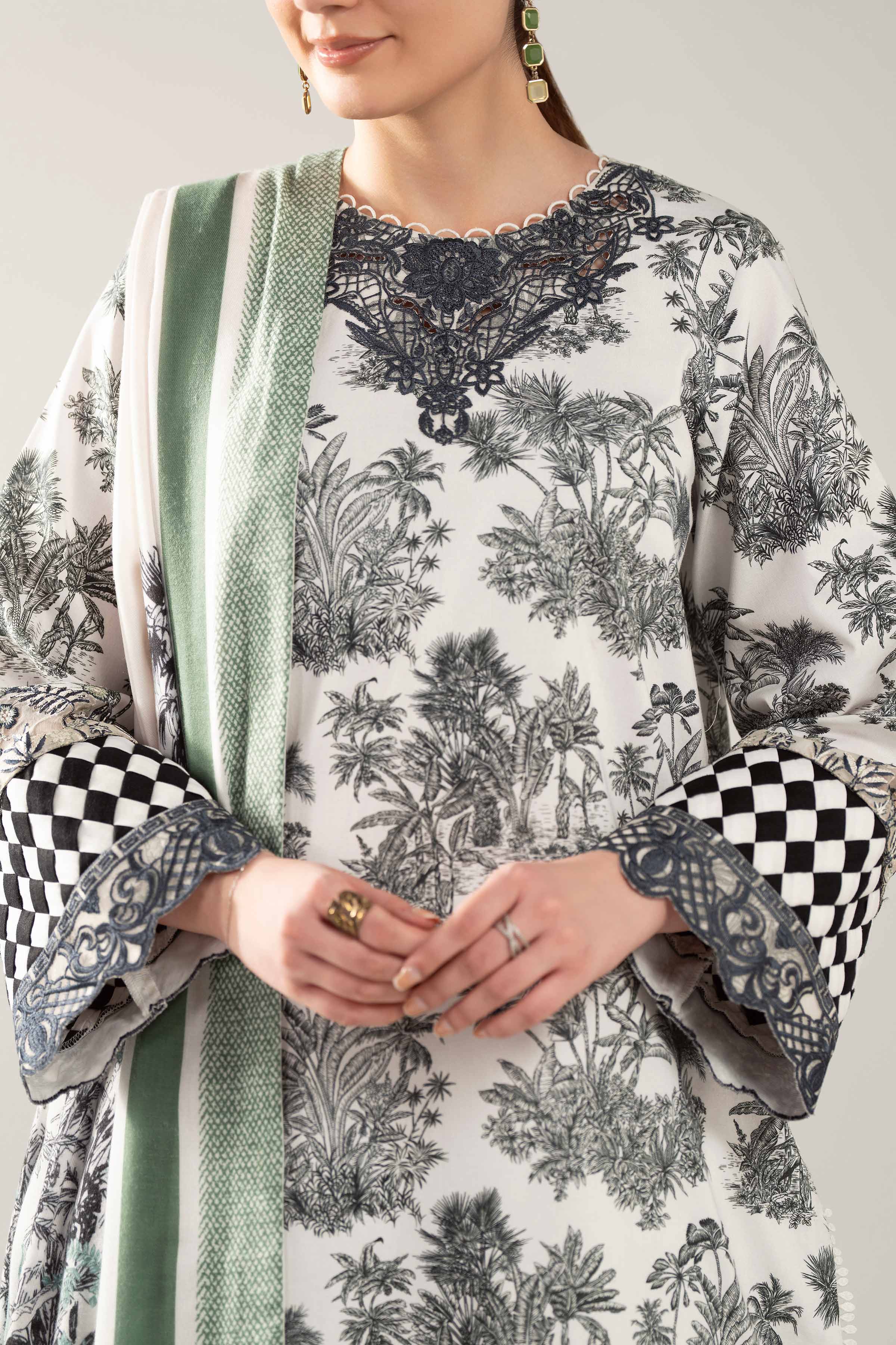 3 Piece - Printed Embroidered Suit - 42503725 for Women - Unstitched Collection | Nishat | Shop Online