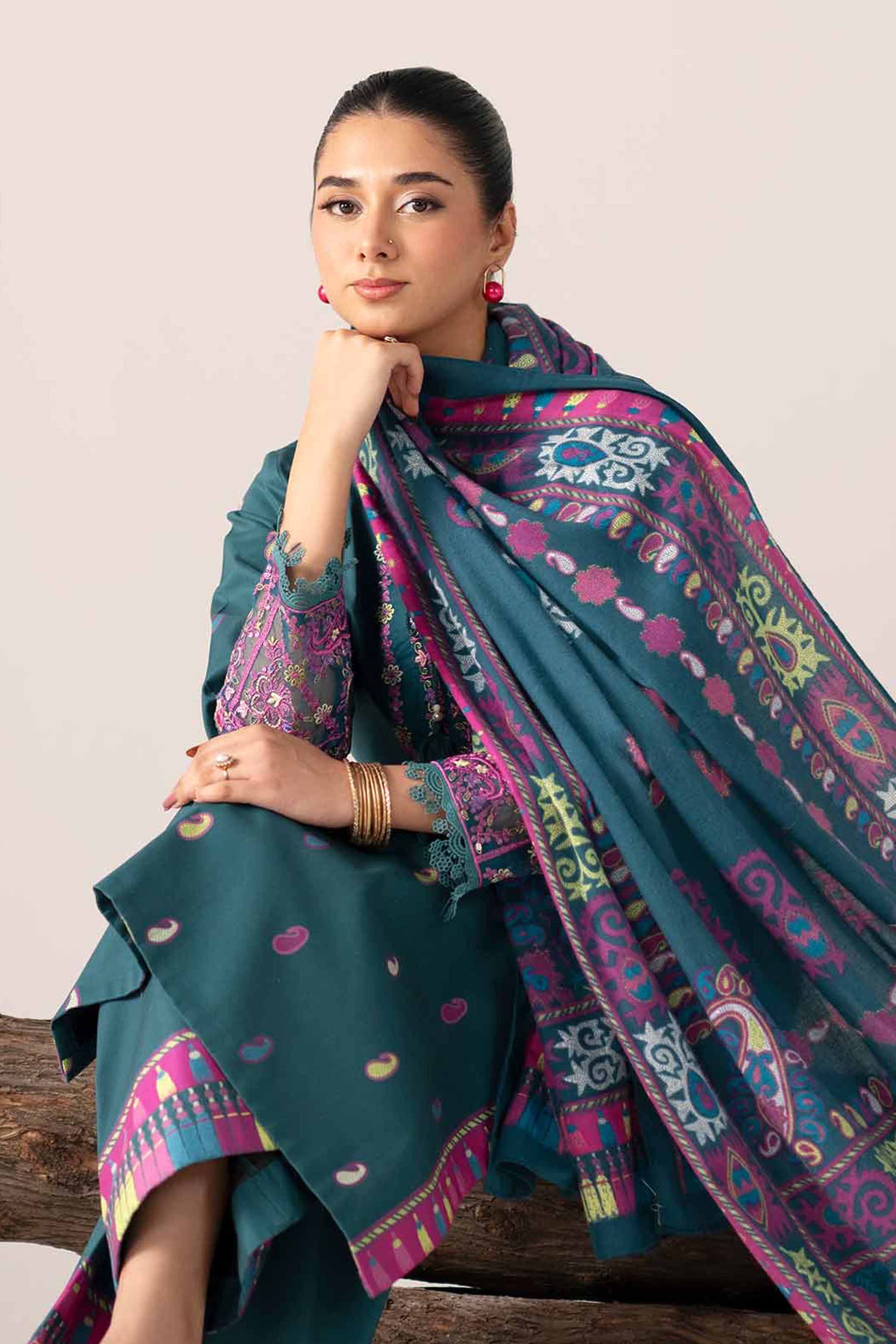 3 Piece - Printed Embroidered Suit - 42503727 for Women - Unstitched Collection | Nishat | Shop Online