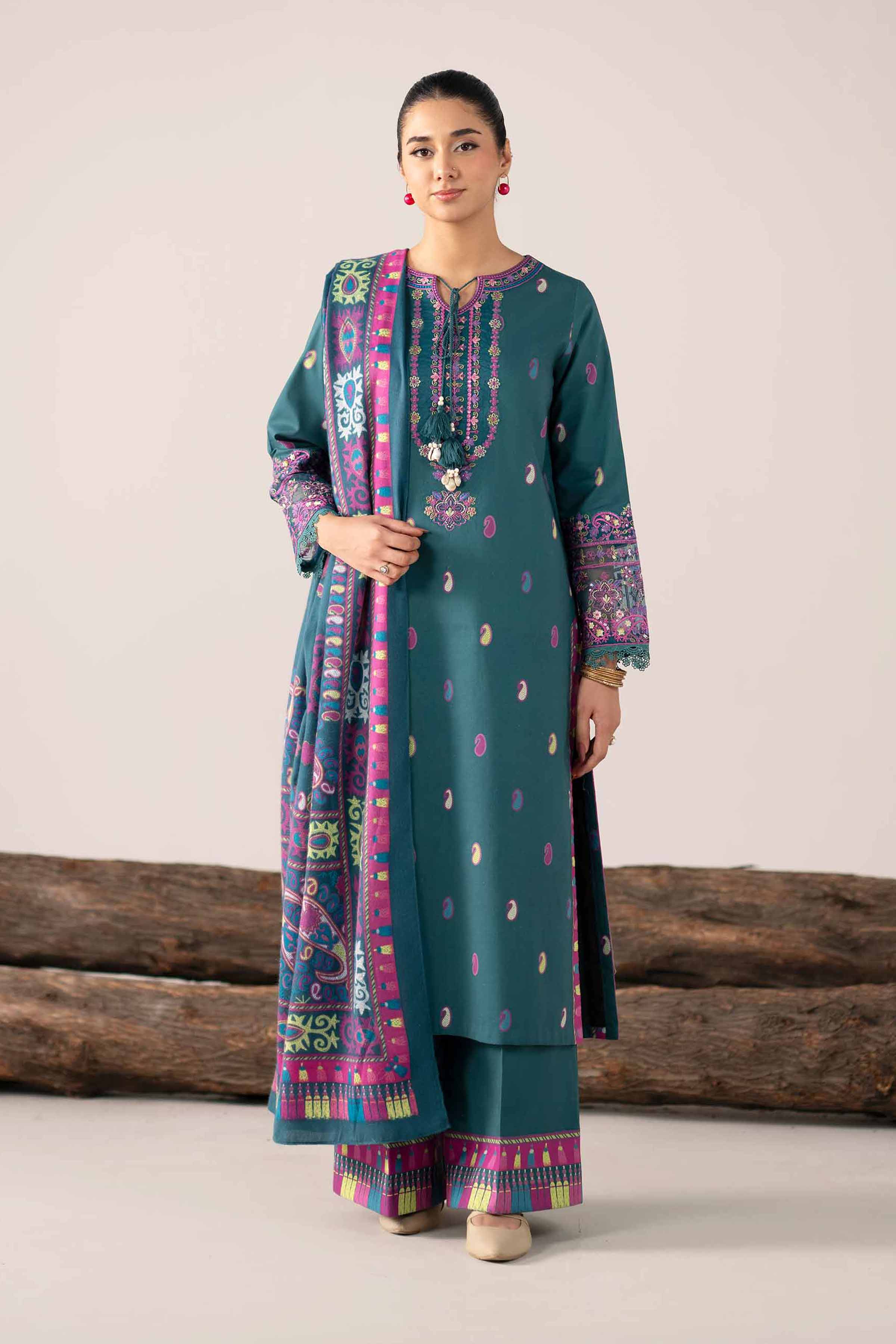 3 Piece - Printed Embroidered Suit - 42503727 for Women - Unstitched Collection | Nishat | Shop Online