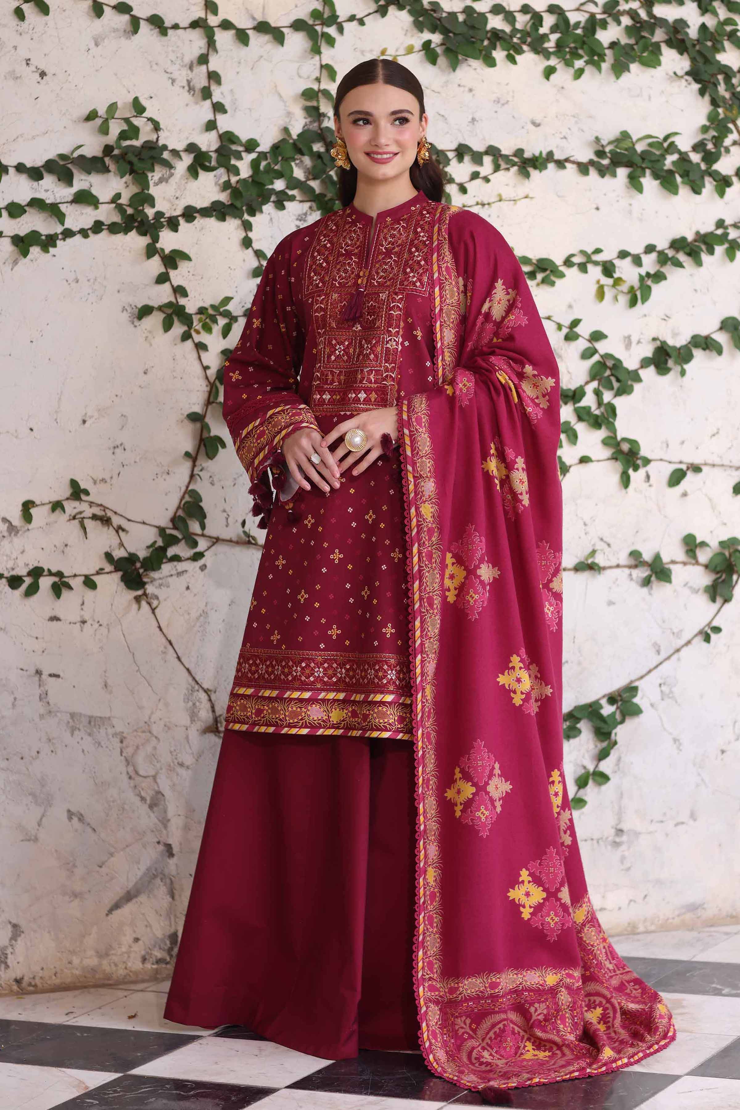 3 Piece - Printed Embroidered Suit - 42503728 for Women - Unstitched Collection | Nishat | Shop Online