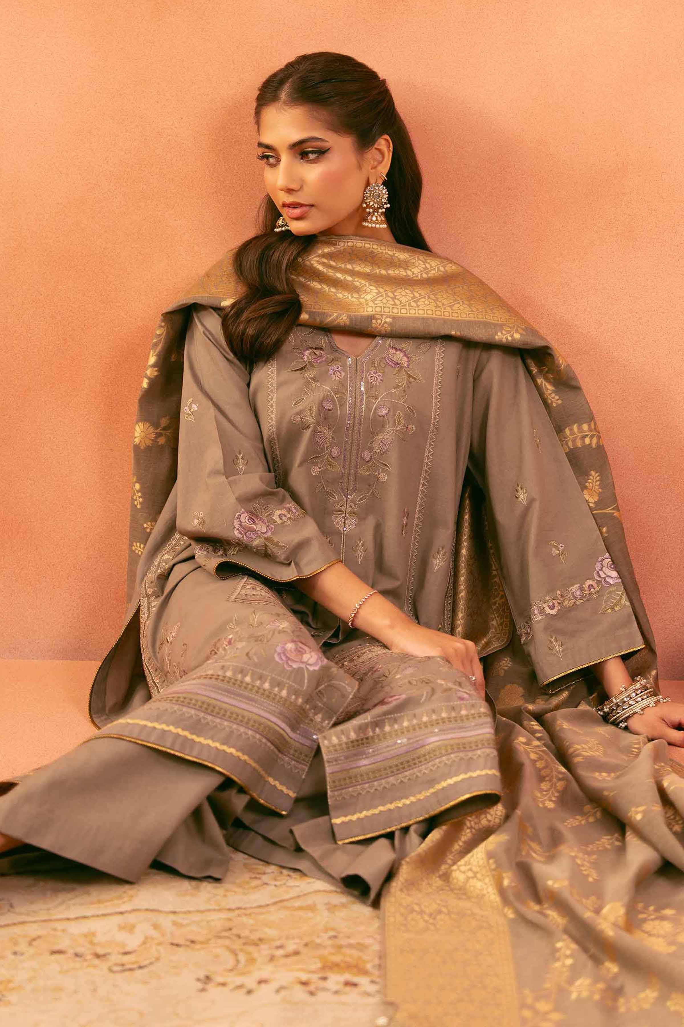 3 Piece - Embroidered Suit - 42519102 for Women - Unstitched Collection | Nishat | Shop Online