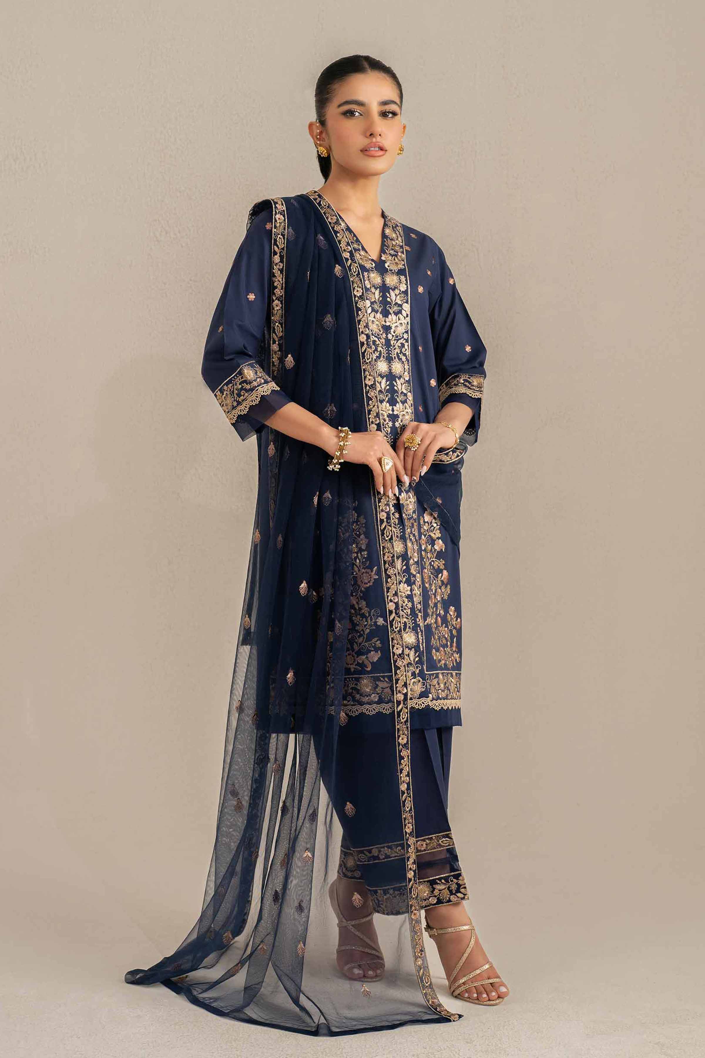 3 Piece - Embroidered Suit - 42519115 for Women - Unstitched Collection | Nishat | Shop Online