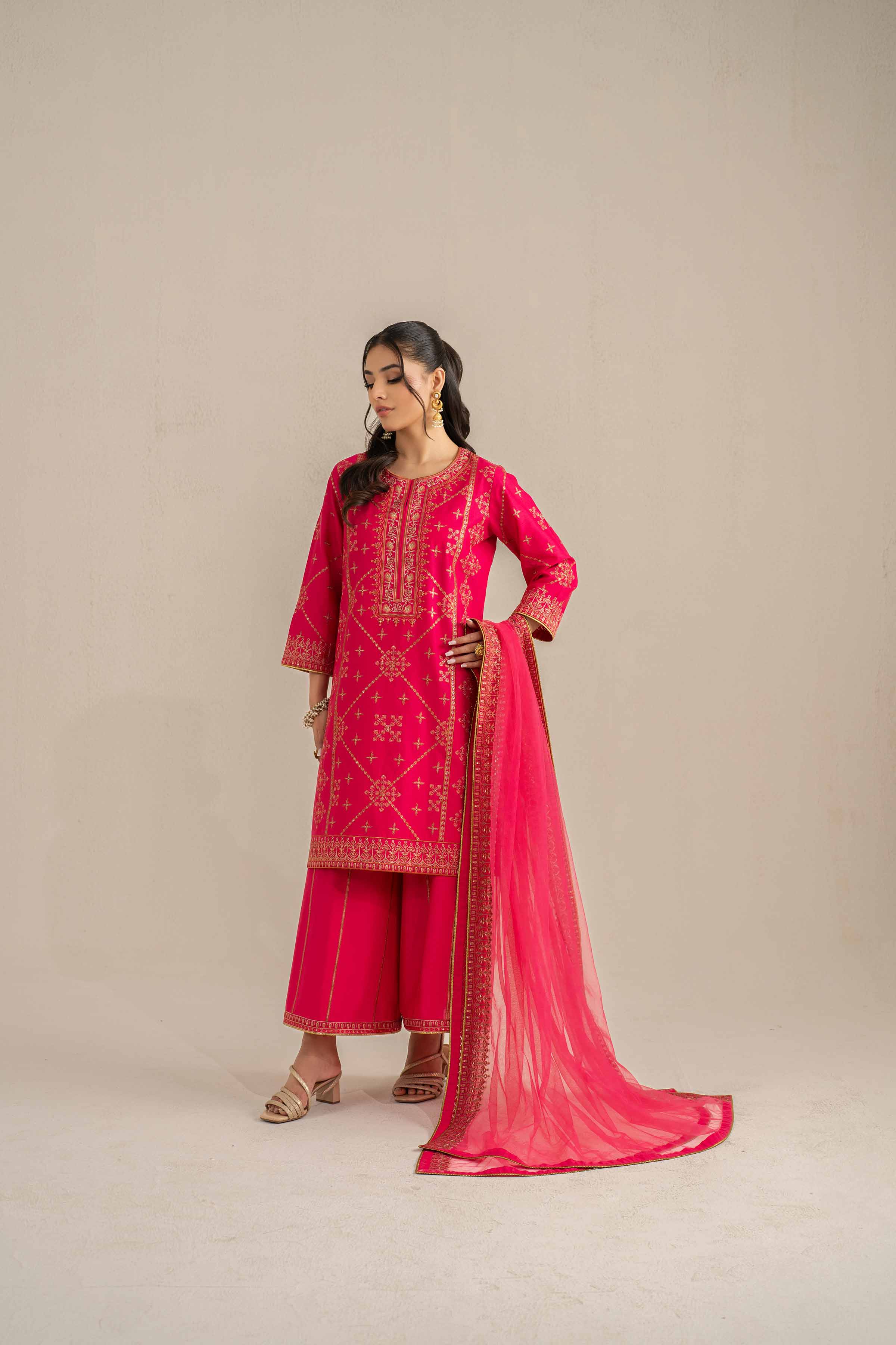 3 Piece - Embroidered Suit - 42519116 for Women - Unstitched Collection | Nishat | Shop Online
