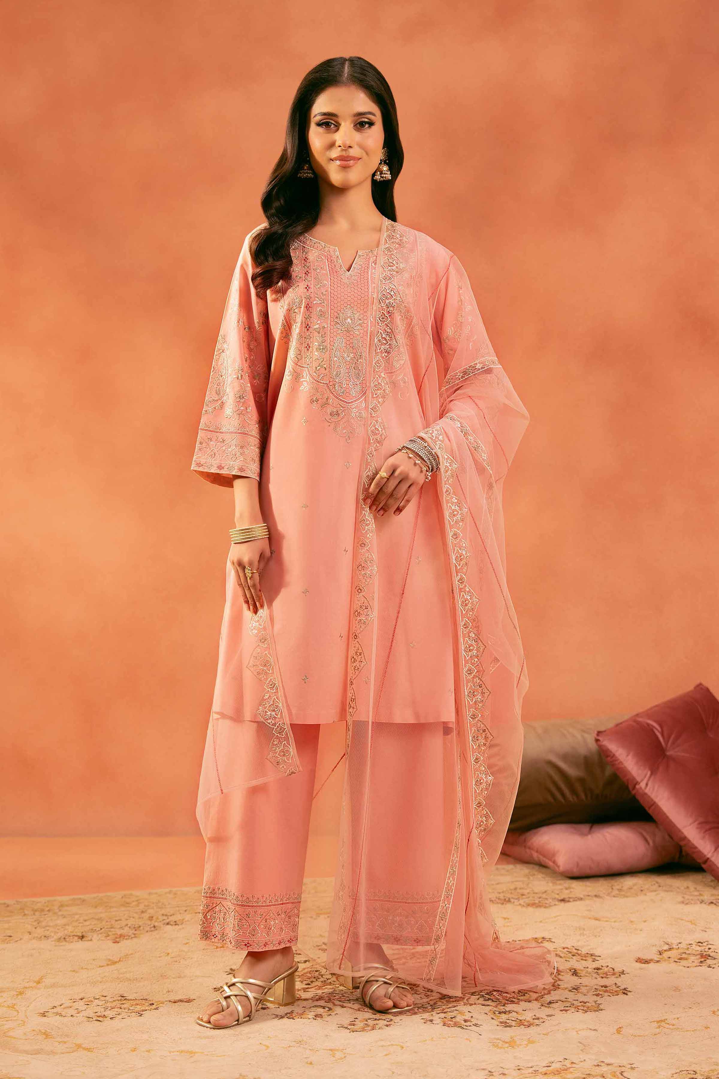 3 Piece - Embroidered Suit - 42519118 for Women - Unstitched Collection | Nishat | Shop Online