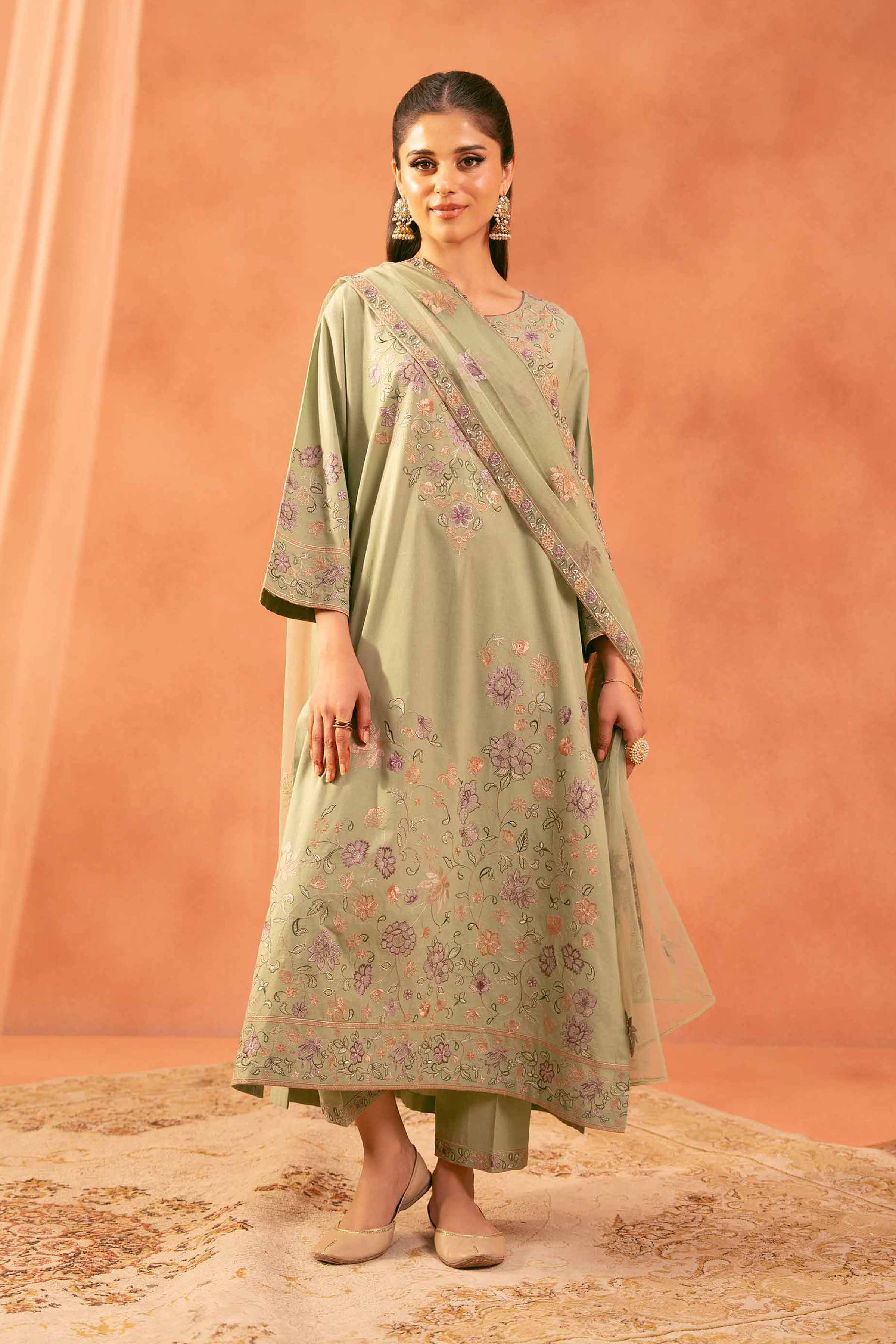 3 Piece - Embroidered Suit - 42519119 for Women - Unstitched Collection | Nishat | Shop Online