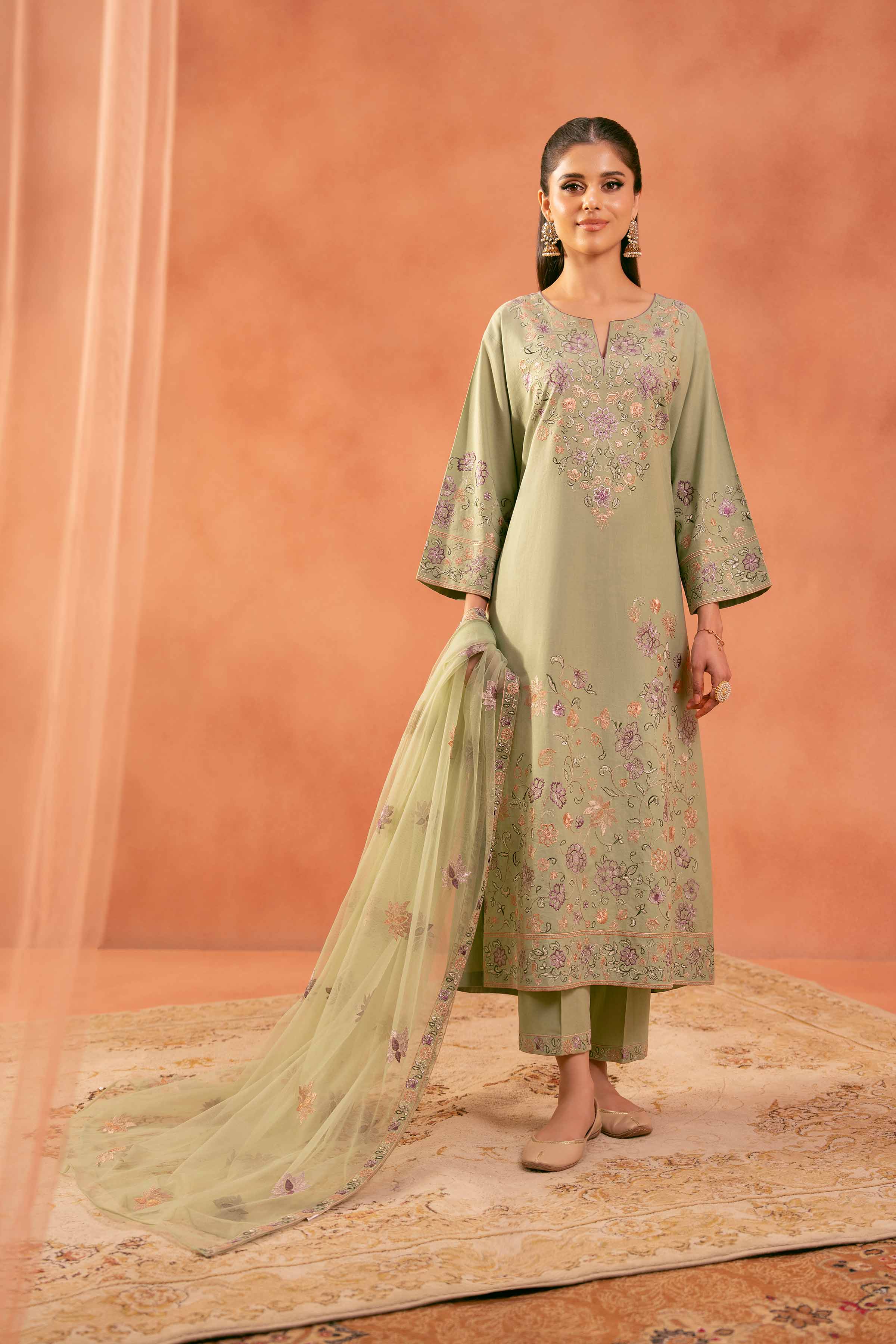 3 Piece - Embroidered Suit - 42519119 for Women - Unstitched Collection | Nishat | Shop Online