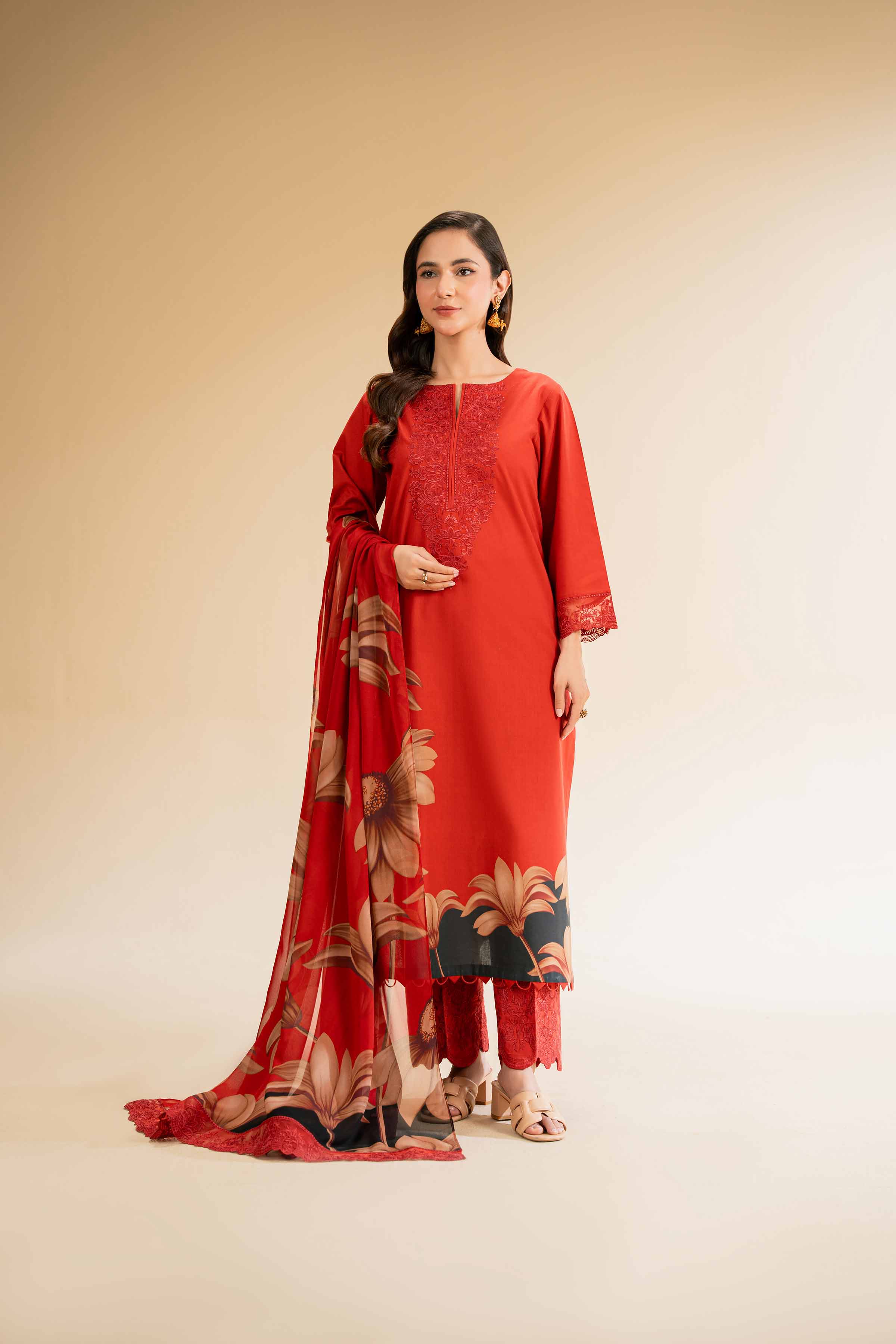 3 Piece - Printed Embroidered Suit - 42519165 for Women - Unstitched Collection | Nishat | Shop Online