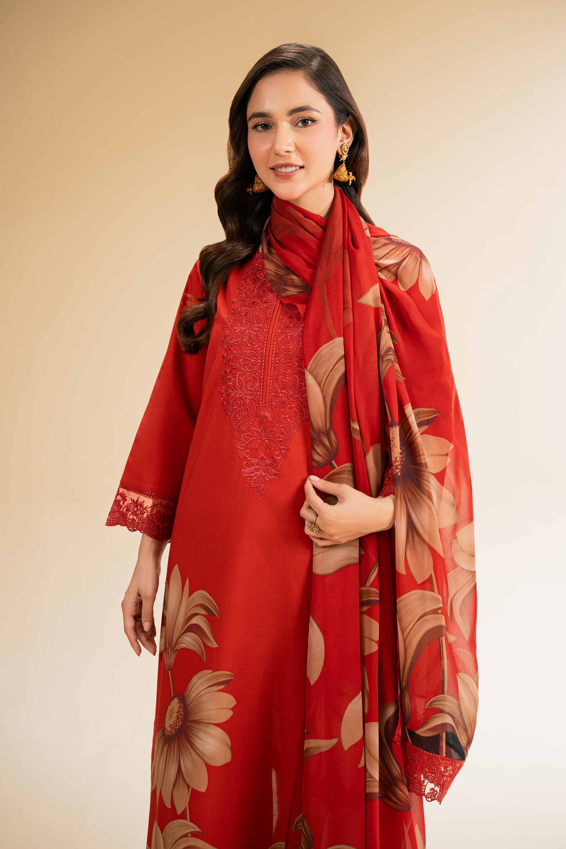 3 Piece - Printed Embroidered Suit - 42519165 for Women - Unstitched Collection | Nishat | Shop Online