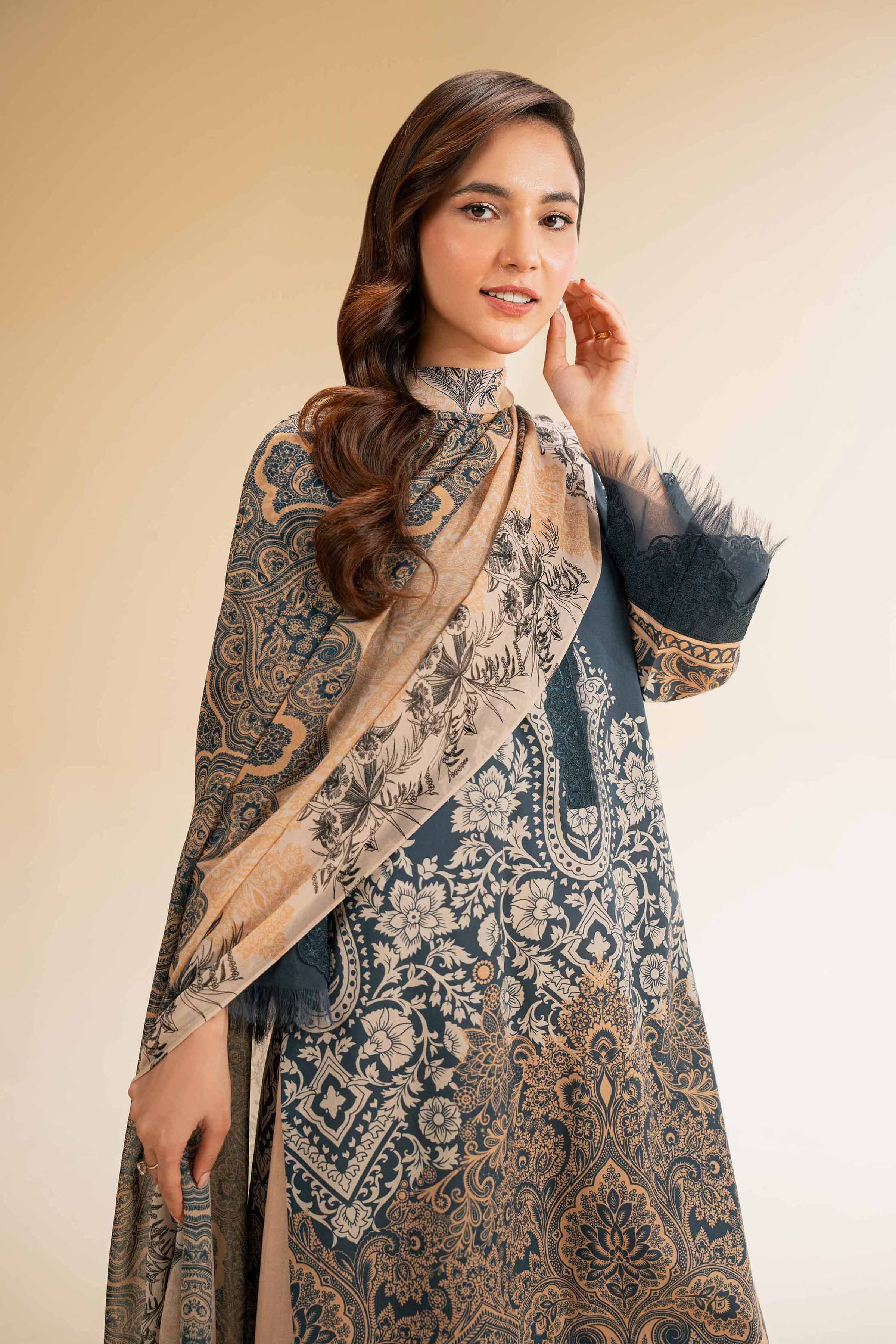 3 Piece - Printed Embroidered Suit - 42519166 for Women - Unstitched Collection | Nishat | Shop Online