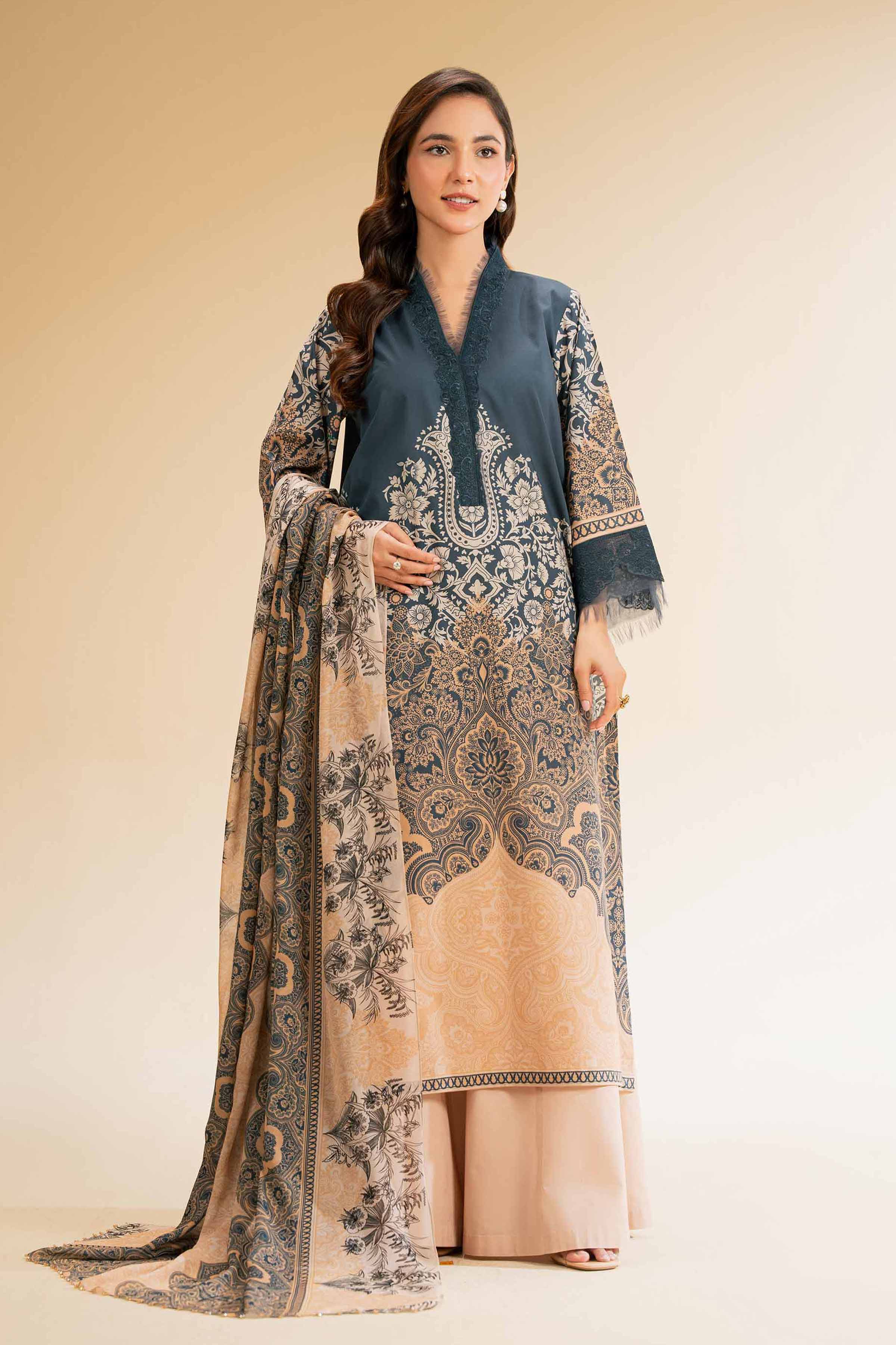 3 Piece - Printed Embroidered Suit - 42519166 for Women - Unstitched Collection | Nishat | Shop Online