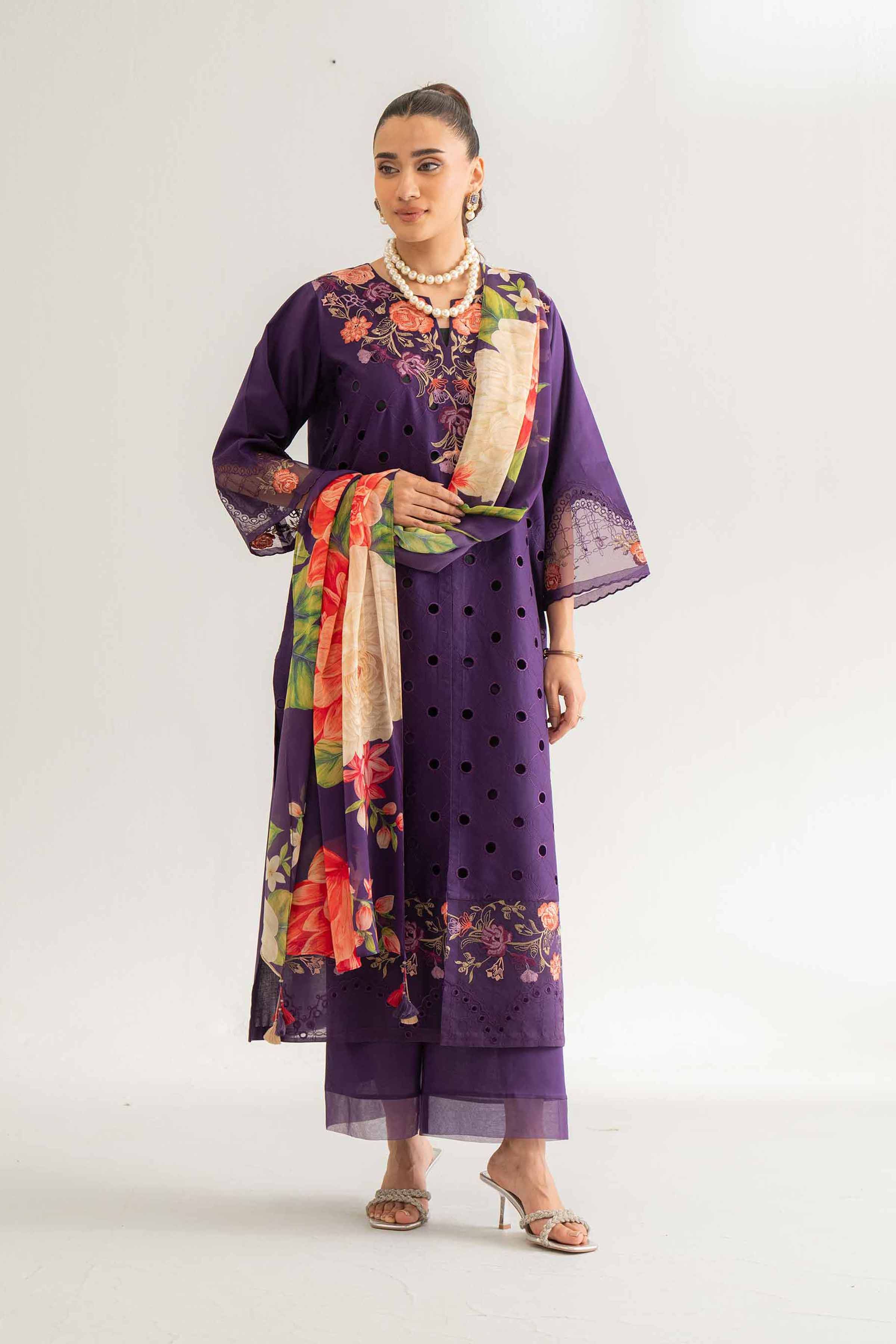 3 Piece - Embroidered Suit - 42519170 for Women - Unstitched Collection | Nishat | Shop Online