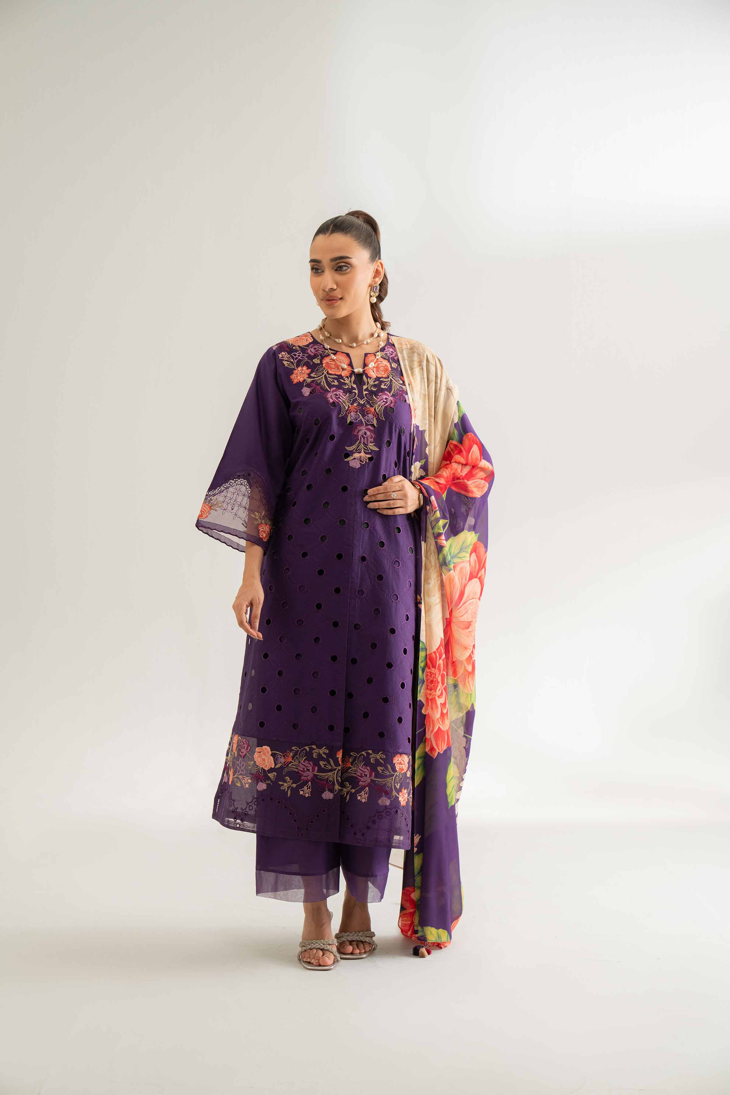 3 Piece - Embroidered Suit - 42519170 for Women - Unstitched Collection | Nishat | Shop Online