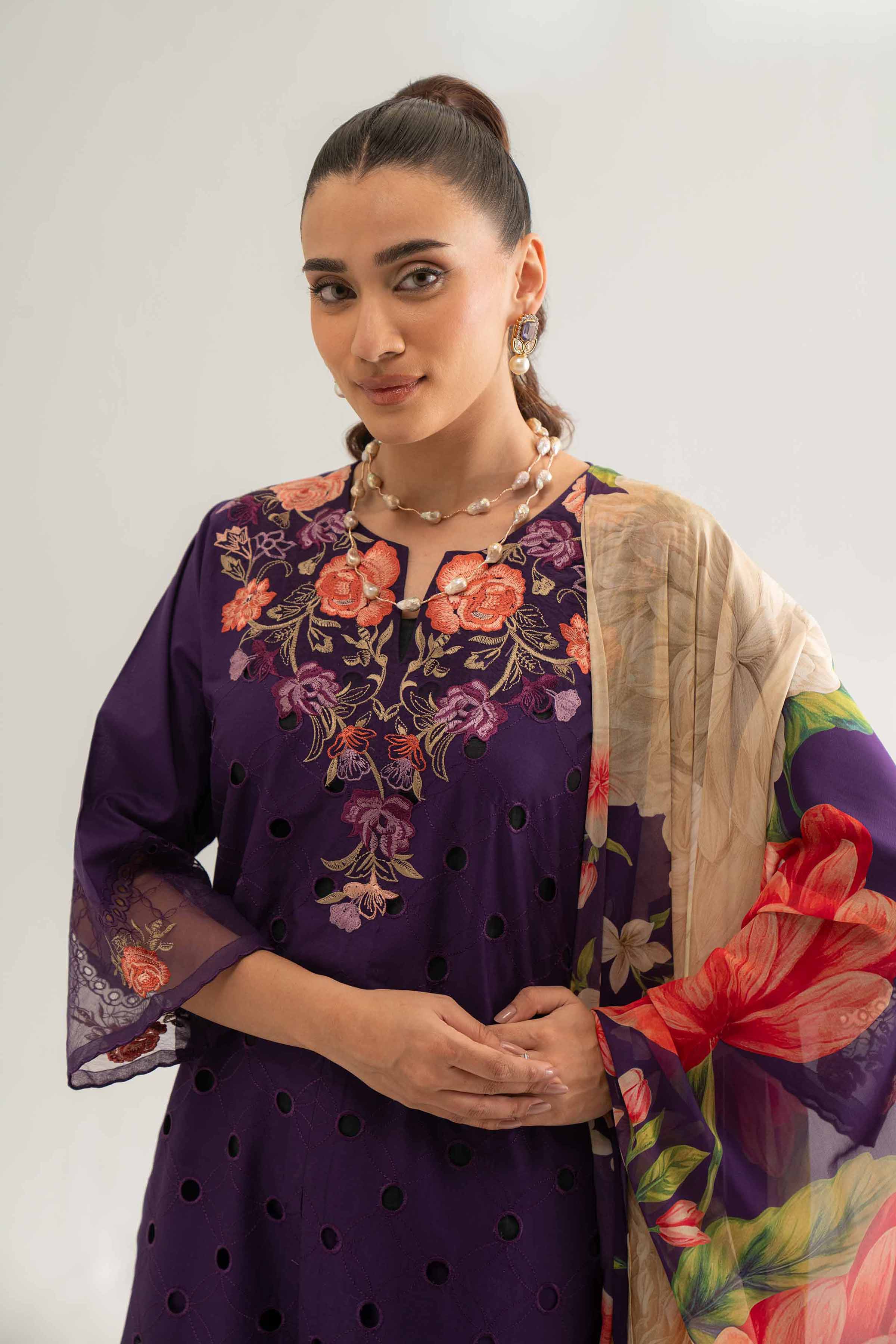 3 Piece - Embroidered Suit - 42519170 for Women - Unstitched Collection | Nishat | Shop Online