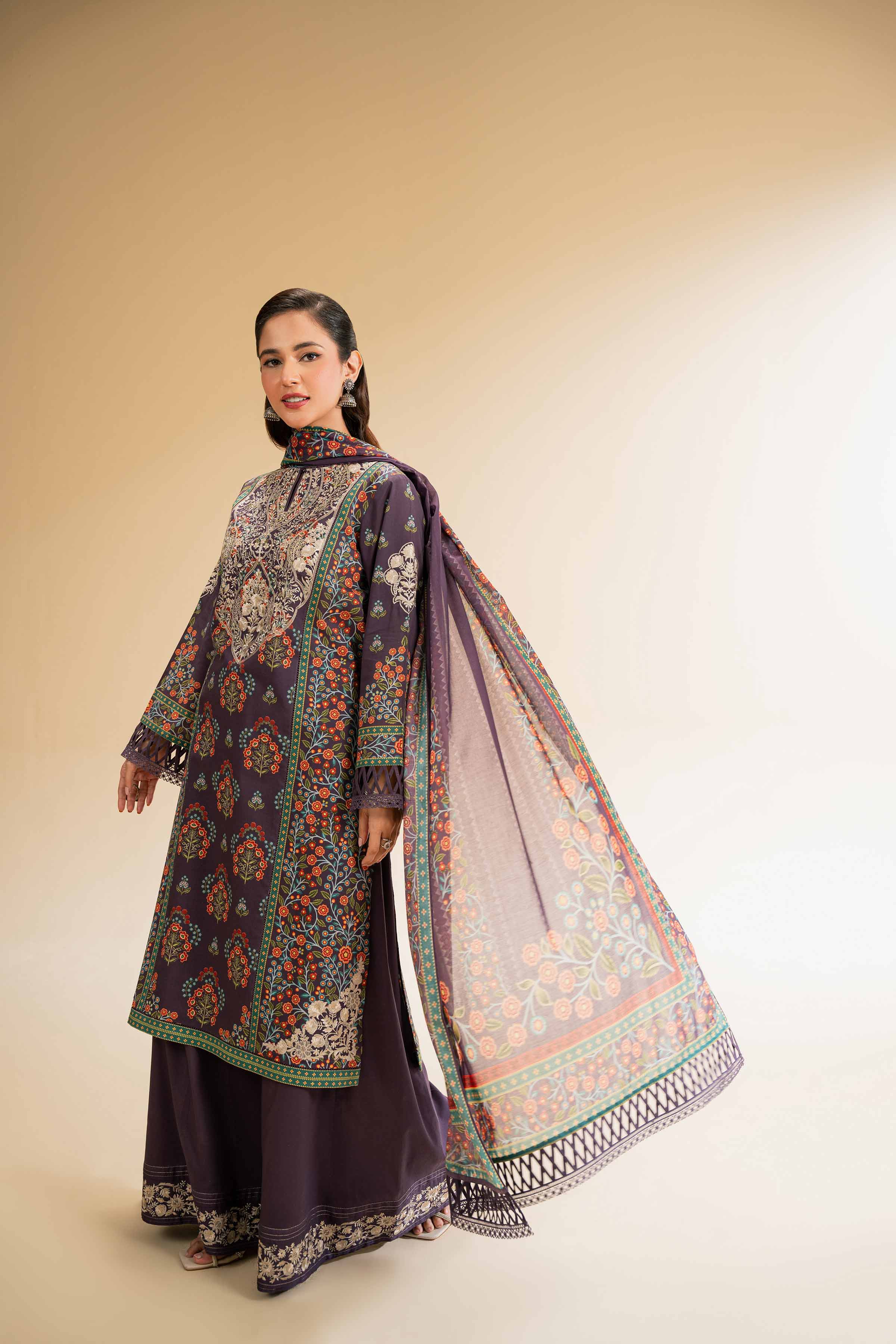 3 Piece - Printed Embroidered Suit - 42519172 for Women - Unstitched Collection | Nishat | Shop Online