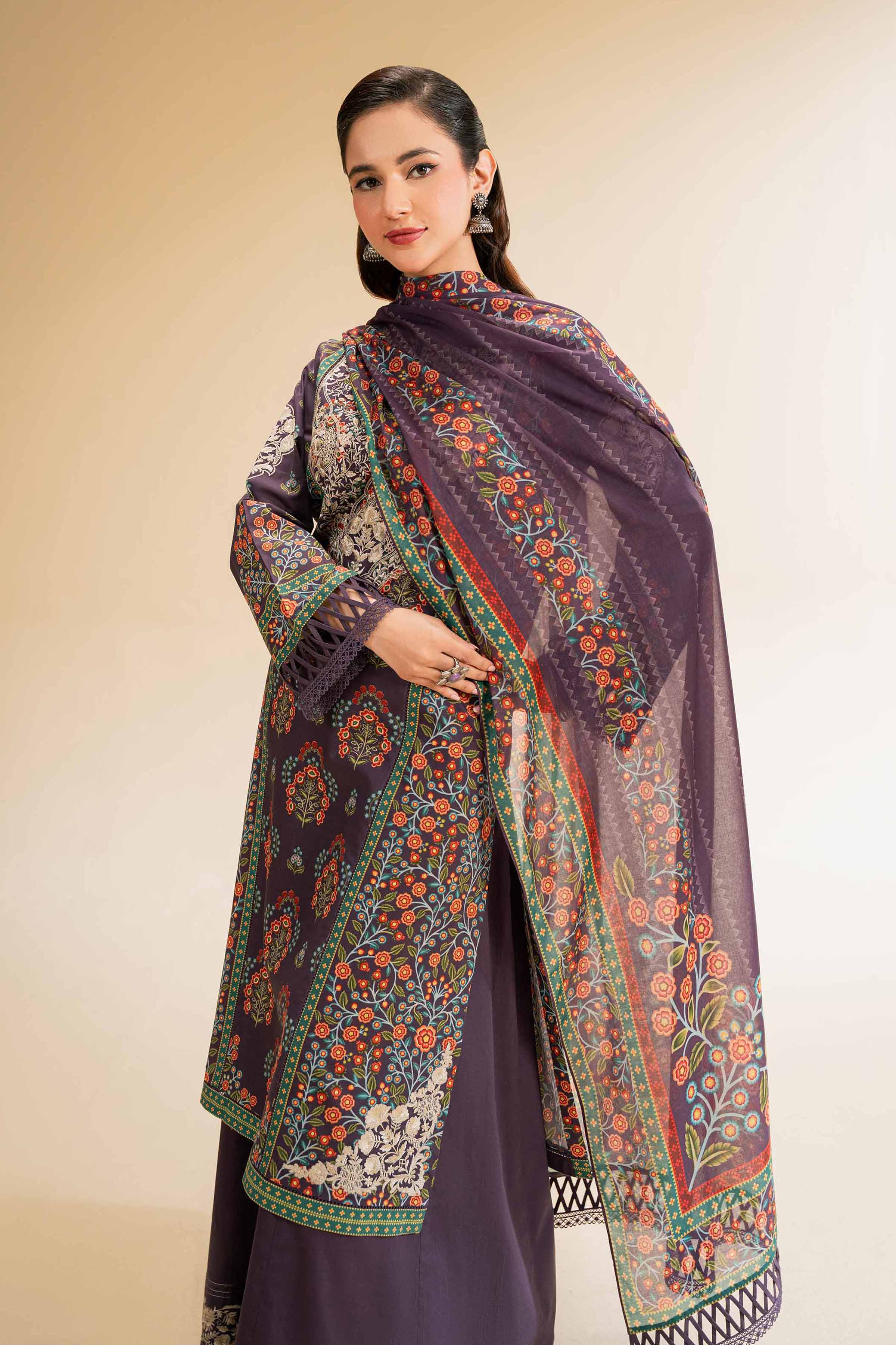 3 Piece - Printed Embroidered Suit - 42519172 for Women - Unstitched Collection | Nishat | Shop Online