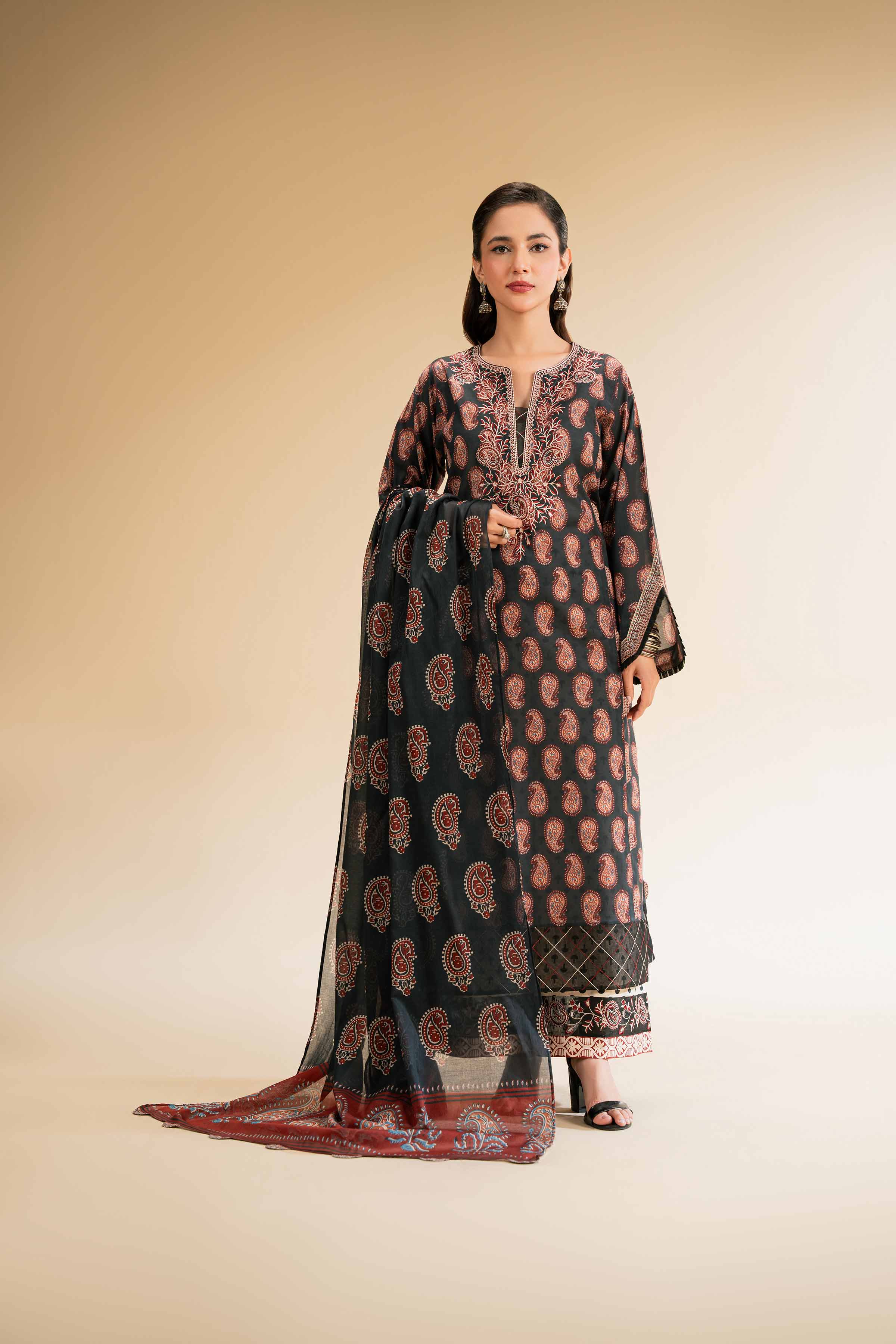 3 Piece - Printed Embroidered Suit - 42519175 for Women - Unstitched Collection | Nishat | Shop Online