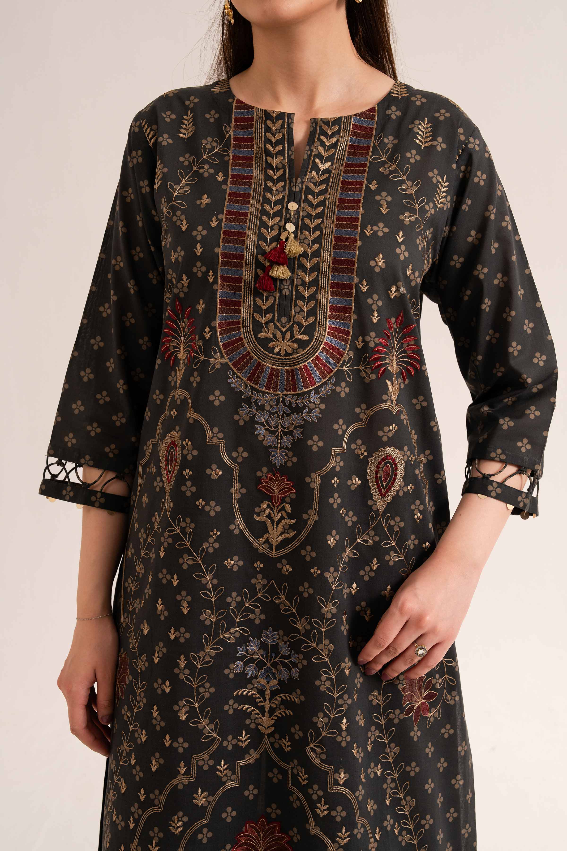 3 Piece - Printed Embroidered Suit - 42519180 for Women - Unstitched Collection | Nishat | Shop Online