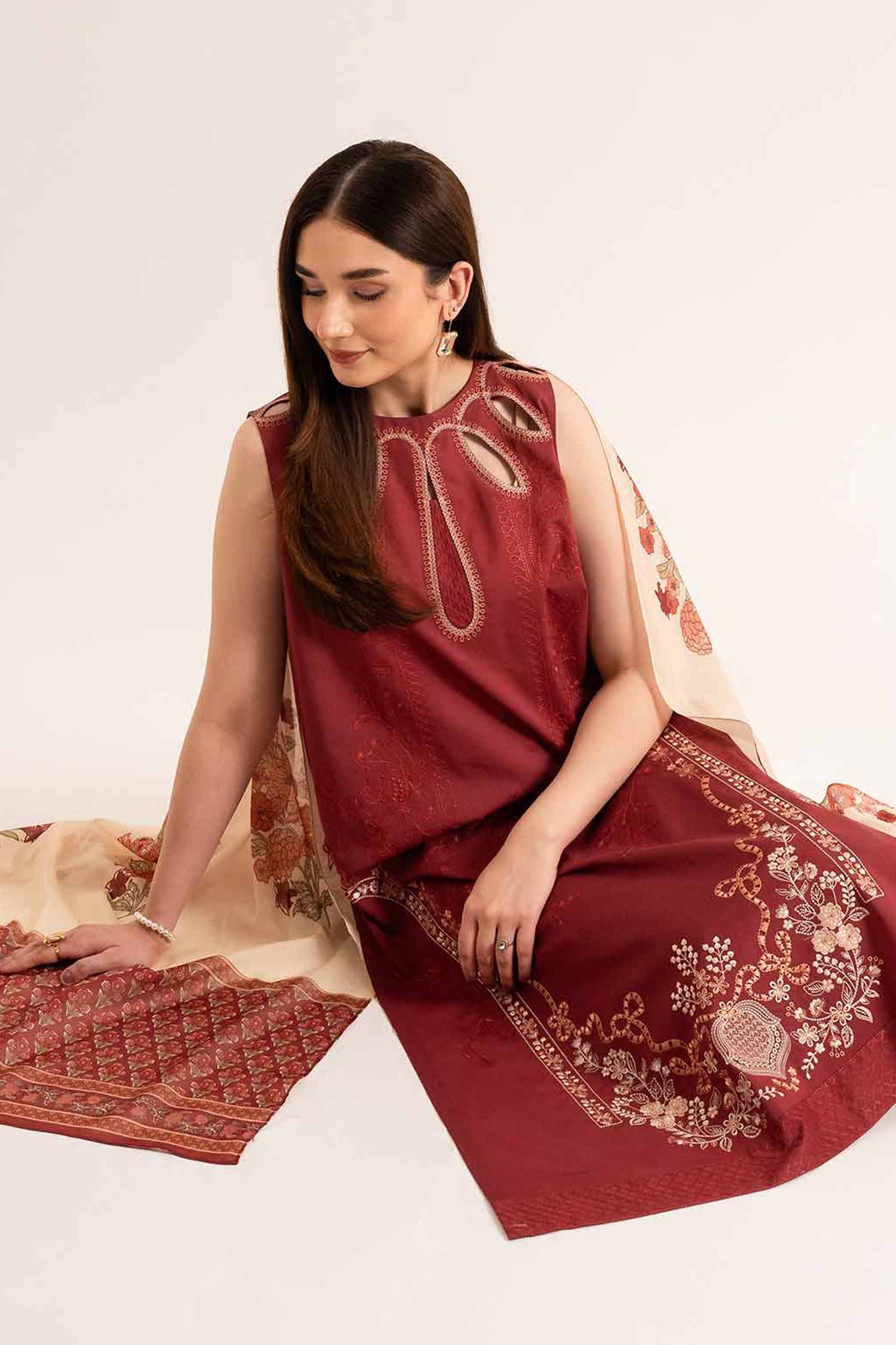 3 Piece - Embroidered Suit - 42519182 for Women - Unstitched Collection | Nishat | Shop Online
