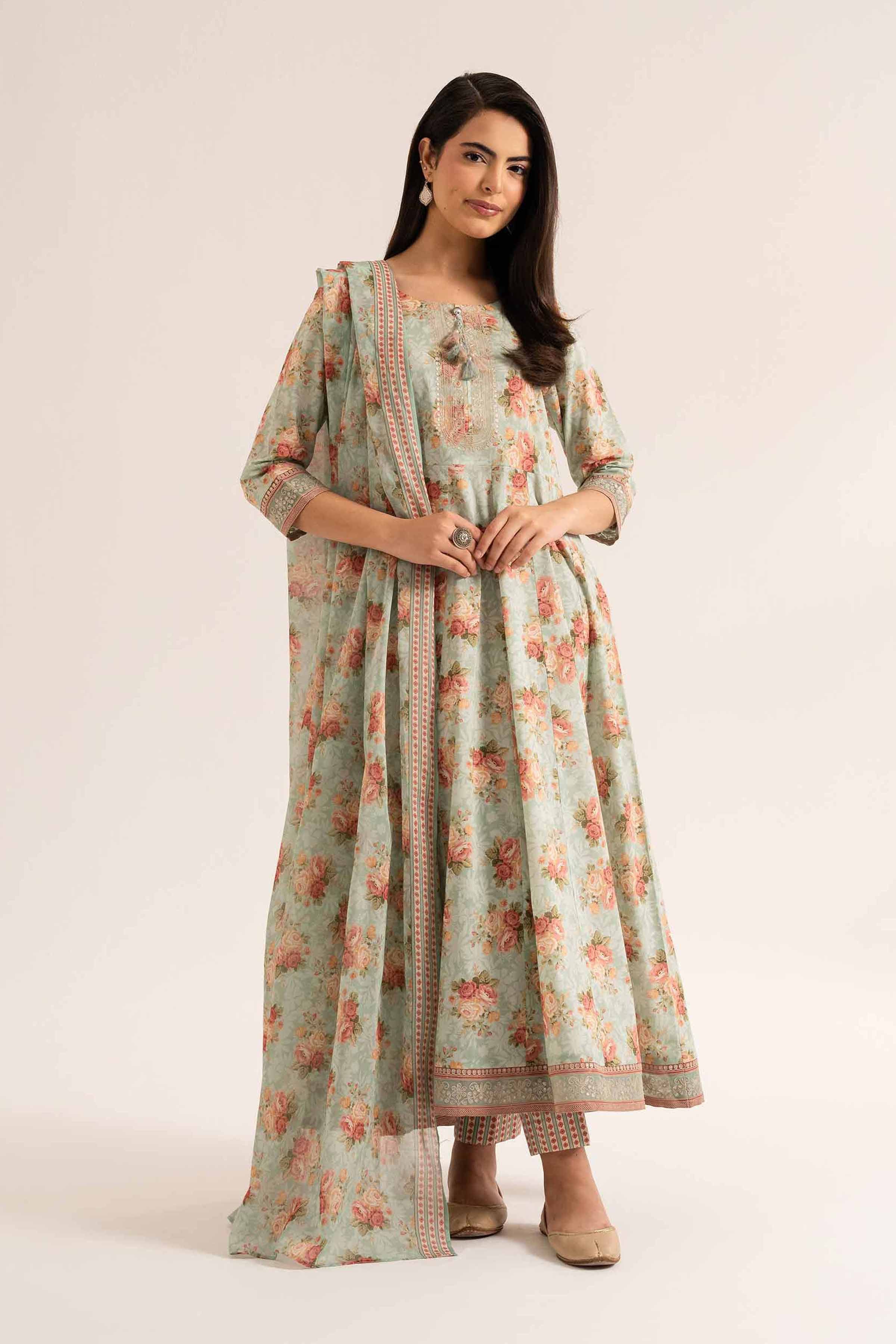 3 Piece - Printed Embroidered Suit - 42519183 for Women - Unstitched Collection | Nishat | Shop Online