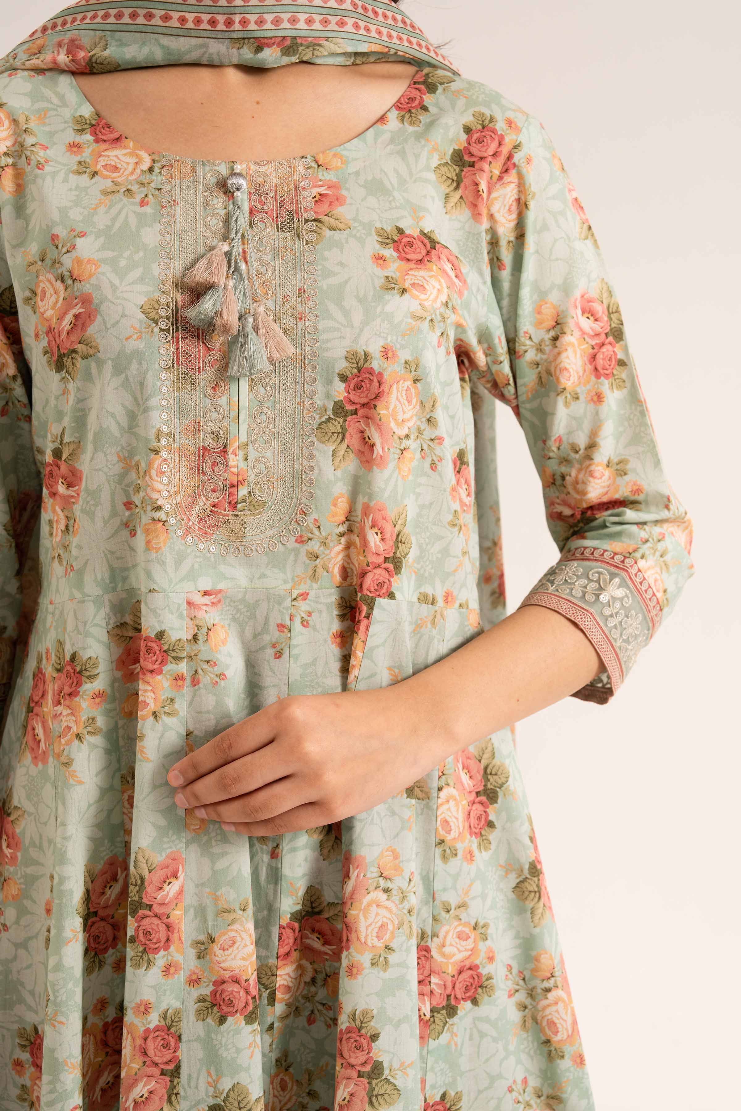 3 Piece - Printed Embroidered Suit - 42519183 for Women - Unstitched Collection | Nishat | Shop Online