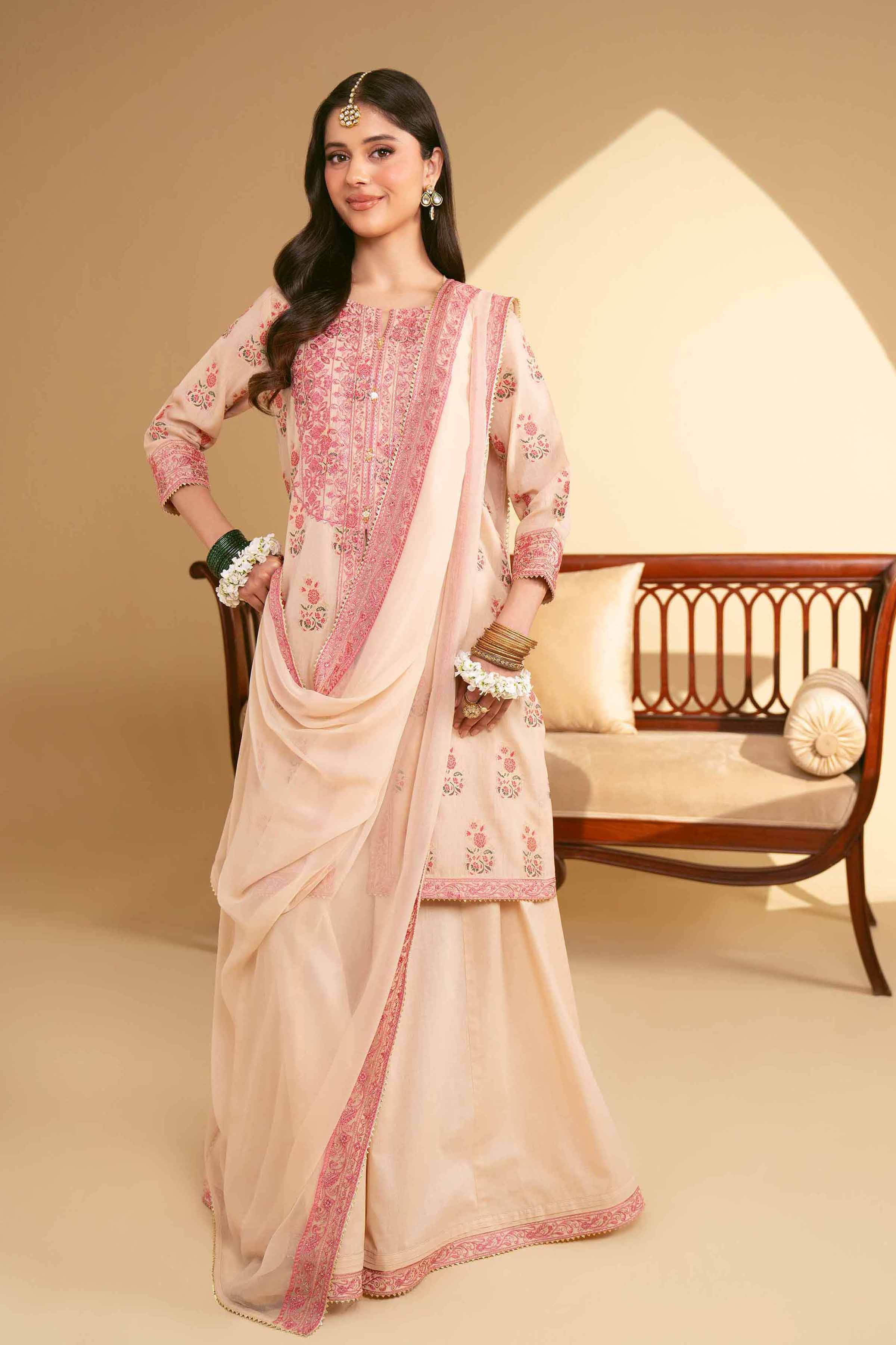 3 Piece - Embroidered Suit - 42519195 for Women - Unstitched Collection | Nishat | Shop Online