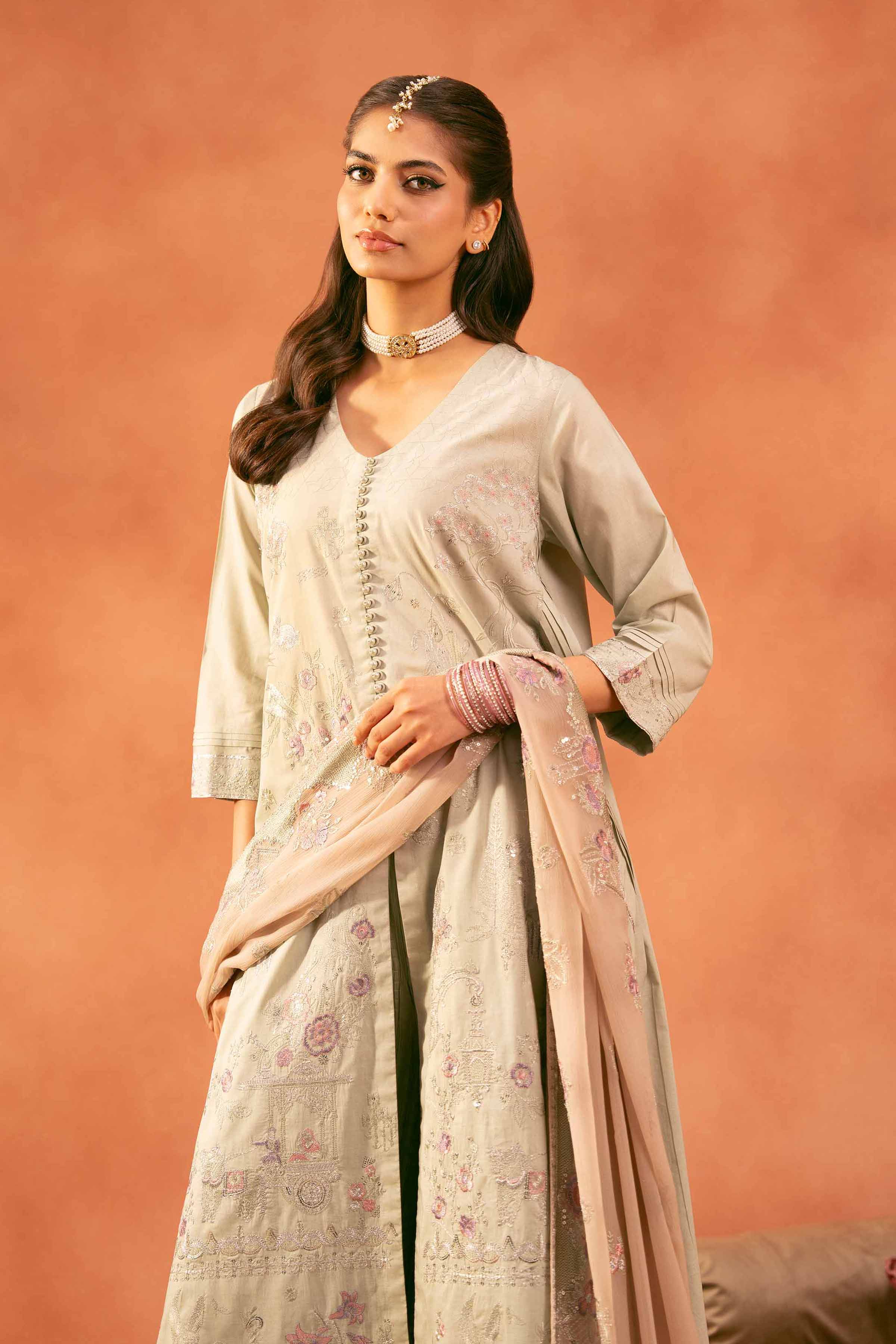 3 Piece - Embroidered Suit - 42519202 for Women - Unstitched Collection | Nishat | Shop Online
