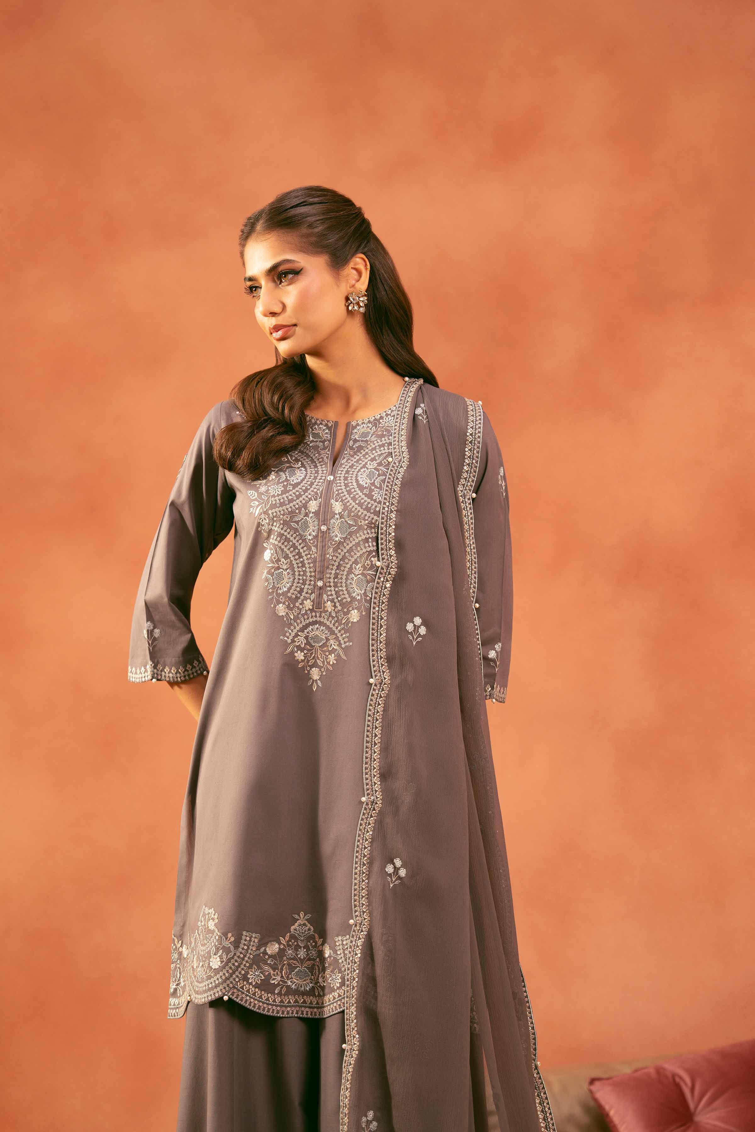 3 Piece - Embroidered Suit - 42519205 for Women - Unstitched Collection | Nishat | Shop Online
