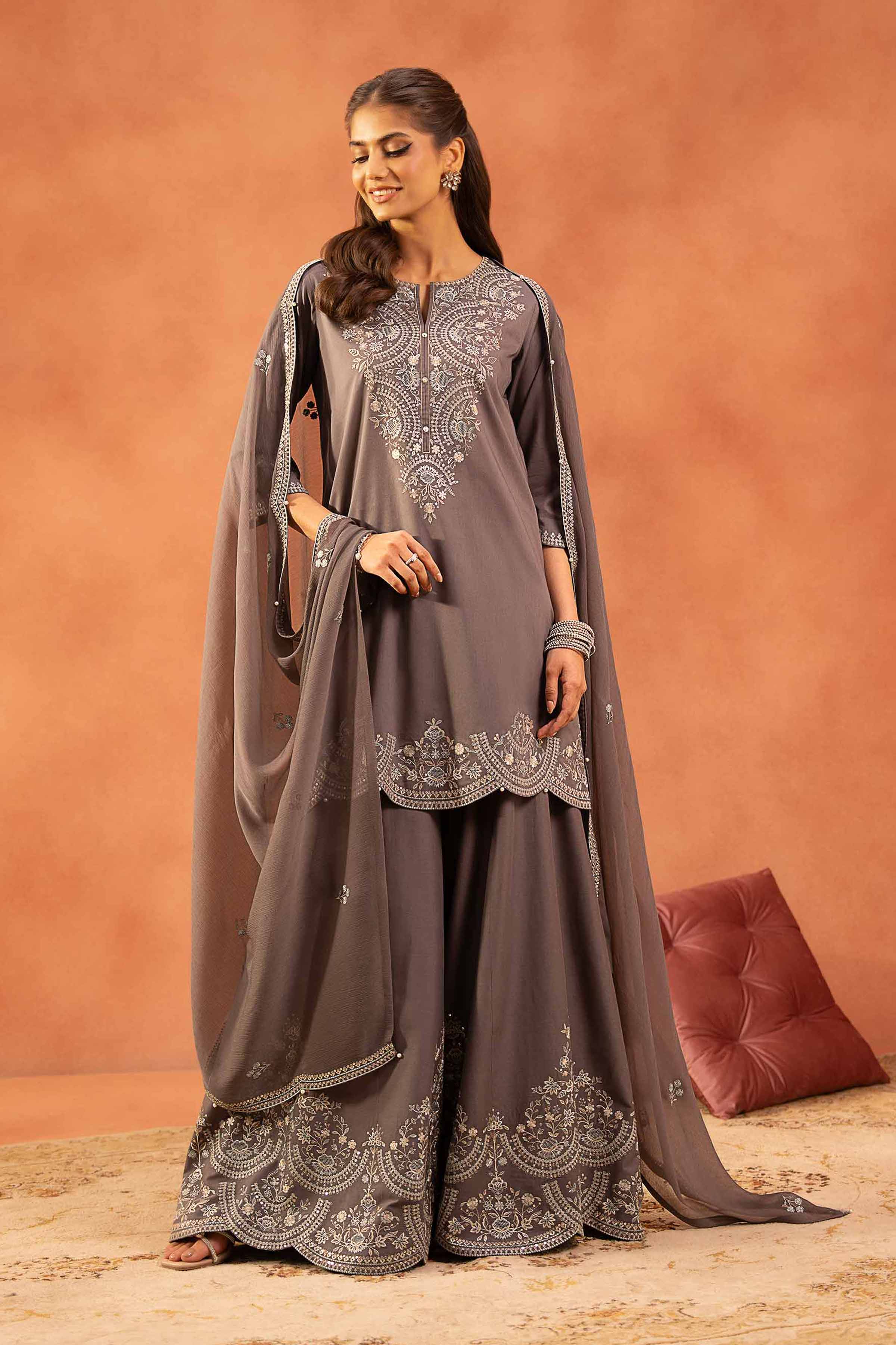 3 Piece - Embroidered Suit - 42519205 for Women - Unstitched Collection | Nishat | Shop Online