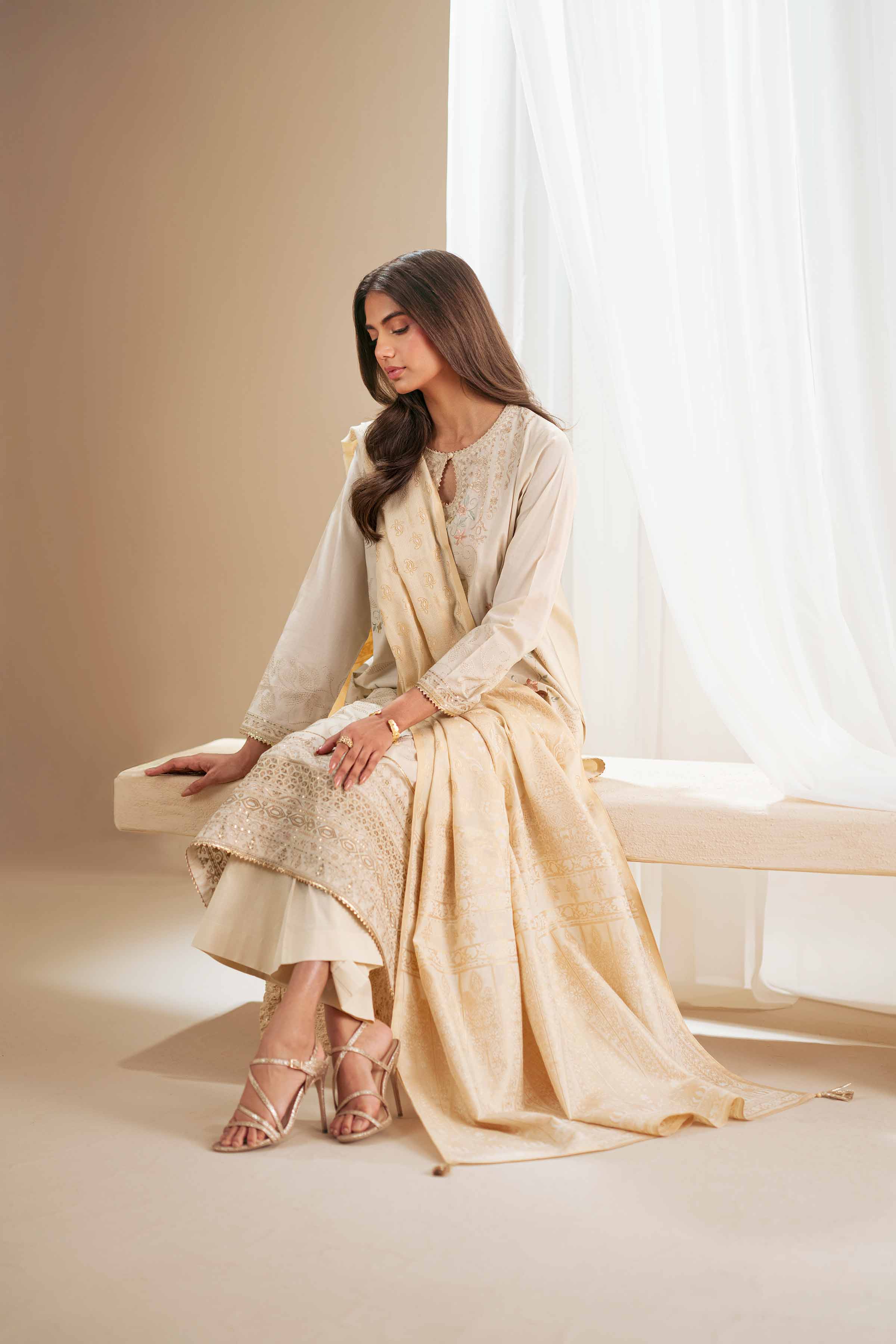 3 Piece - Embroidered Suit - 42519214 for Women - Unstitched Collection | Nishat | Shop Online