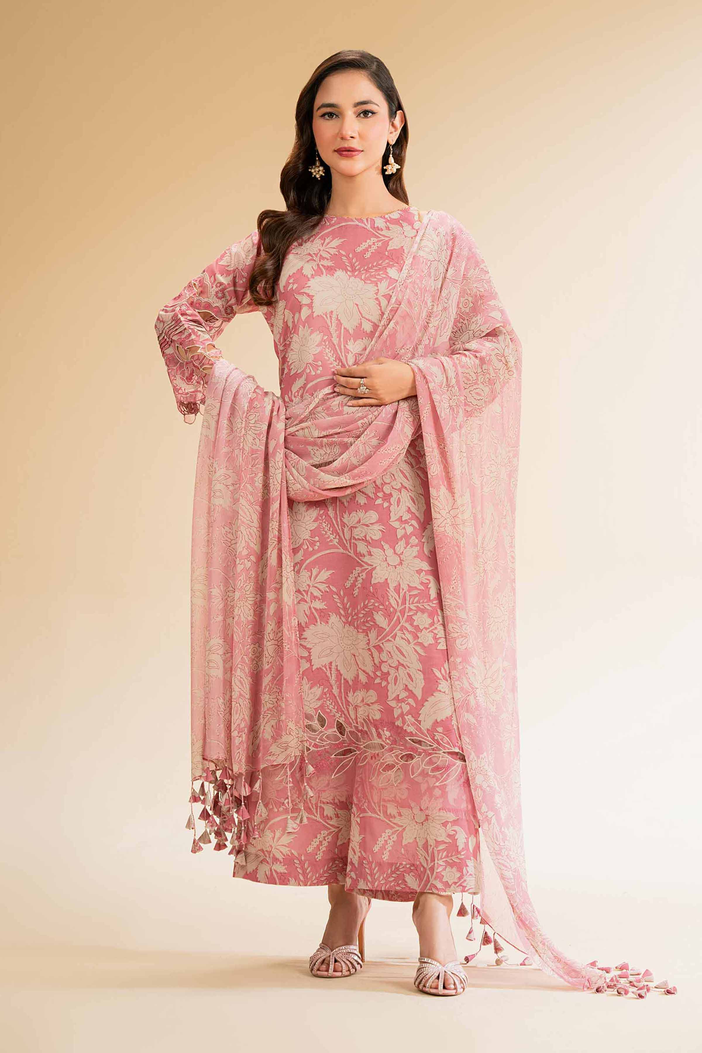 3 Piece - Printed Embroidered Suit - 42519395 for Women - Unstitched Collection | Nishat | Shop Online