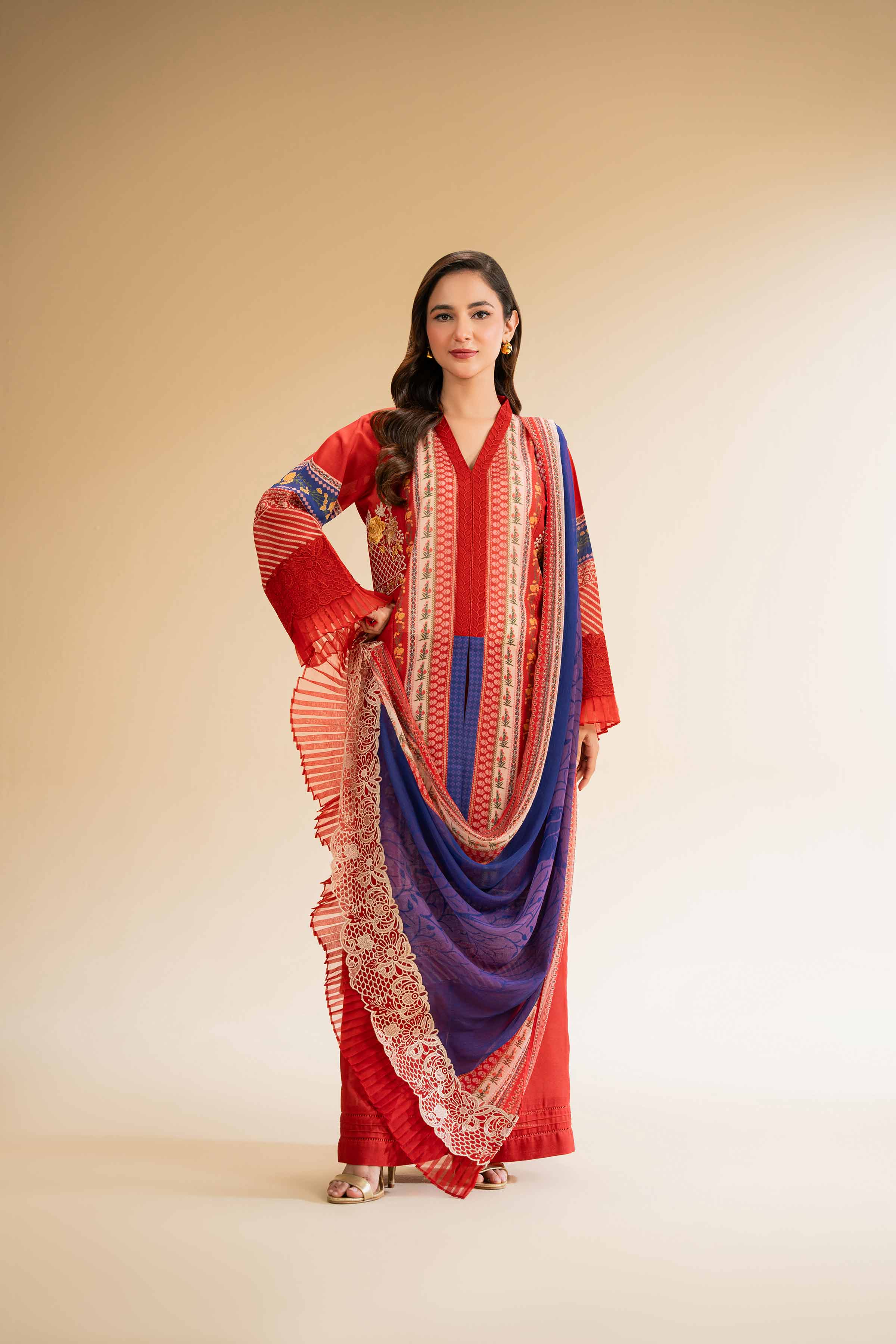 3 Piece - Printed Embroidered Suit - 42519396 for Women - Unstitched Collection | Nishat | Shop Online