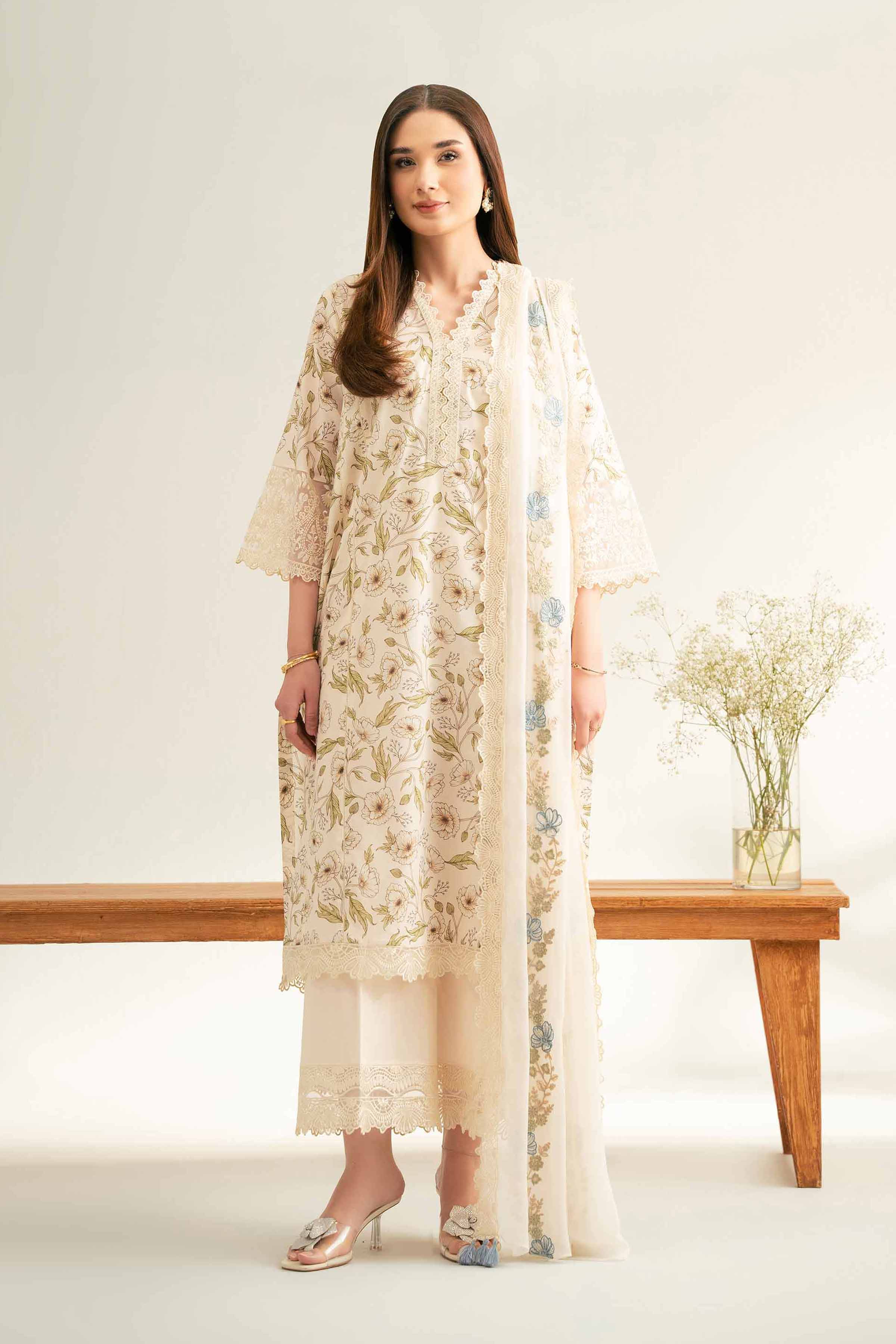 3 Piece - Embroidered Suit - 42519398 for Women - Unstitched Collection | Nishat | Shop Online