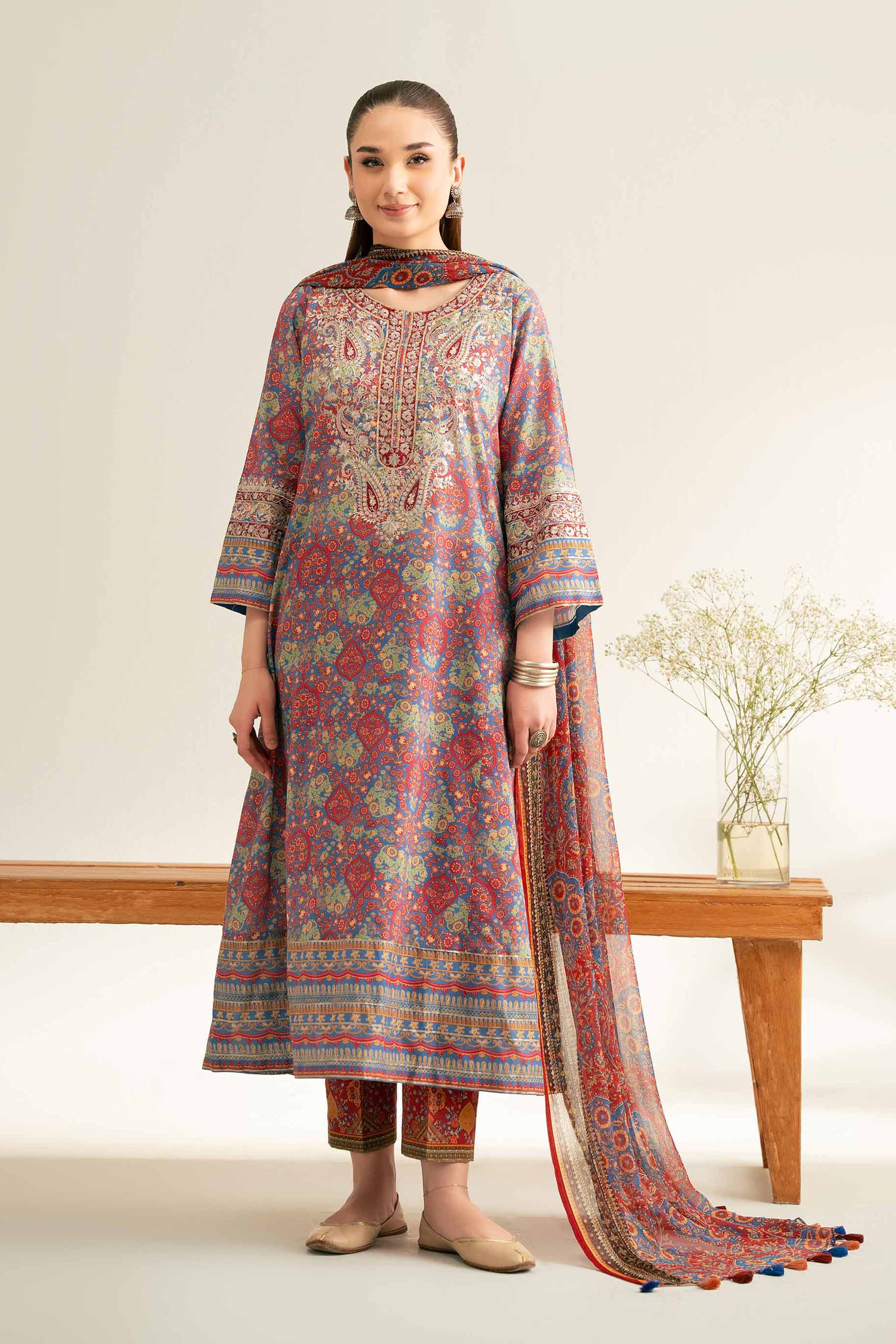 3 Piece - Embroidered Suit - 42519400 for Women - Unstitched Collection | Nishat | Shop Online