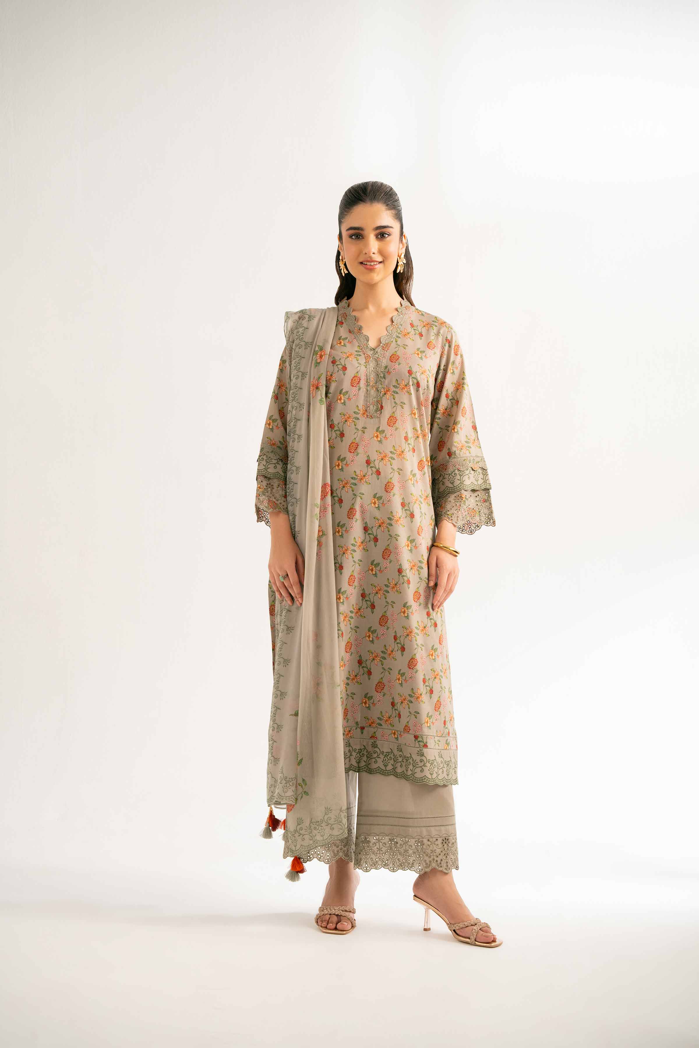 3 Piece - Printed Embroidered Suit - 42519403 for Women - Unstitched Collection | Nishat | Shop Online