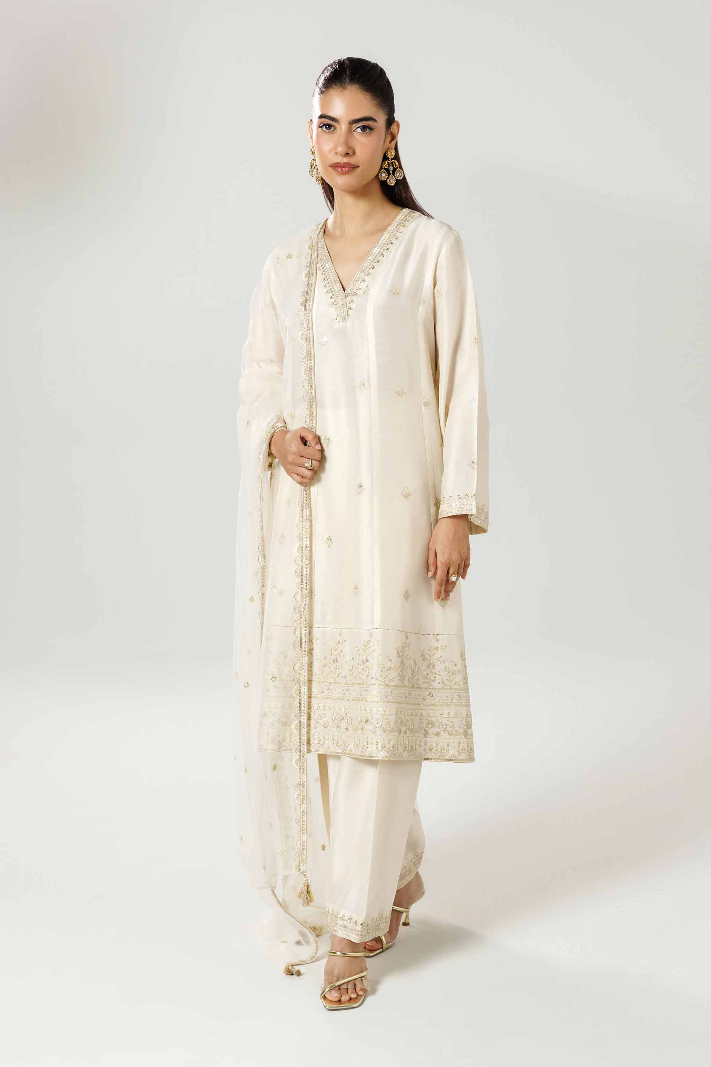 3 Piece - Embroidered Suit - 42519543 for Women - Ready to Stitch Collection | Nishat | Shop Online