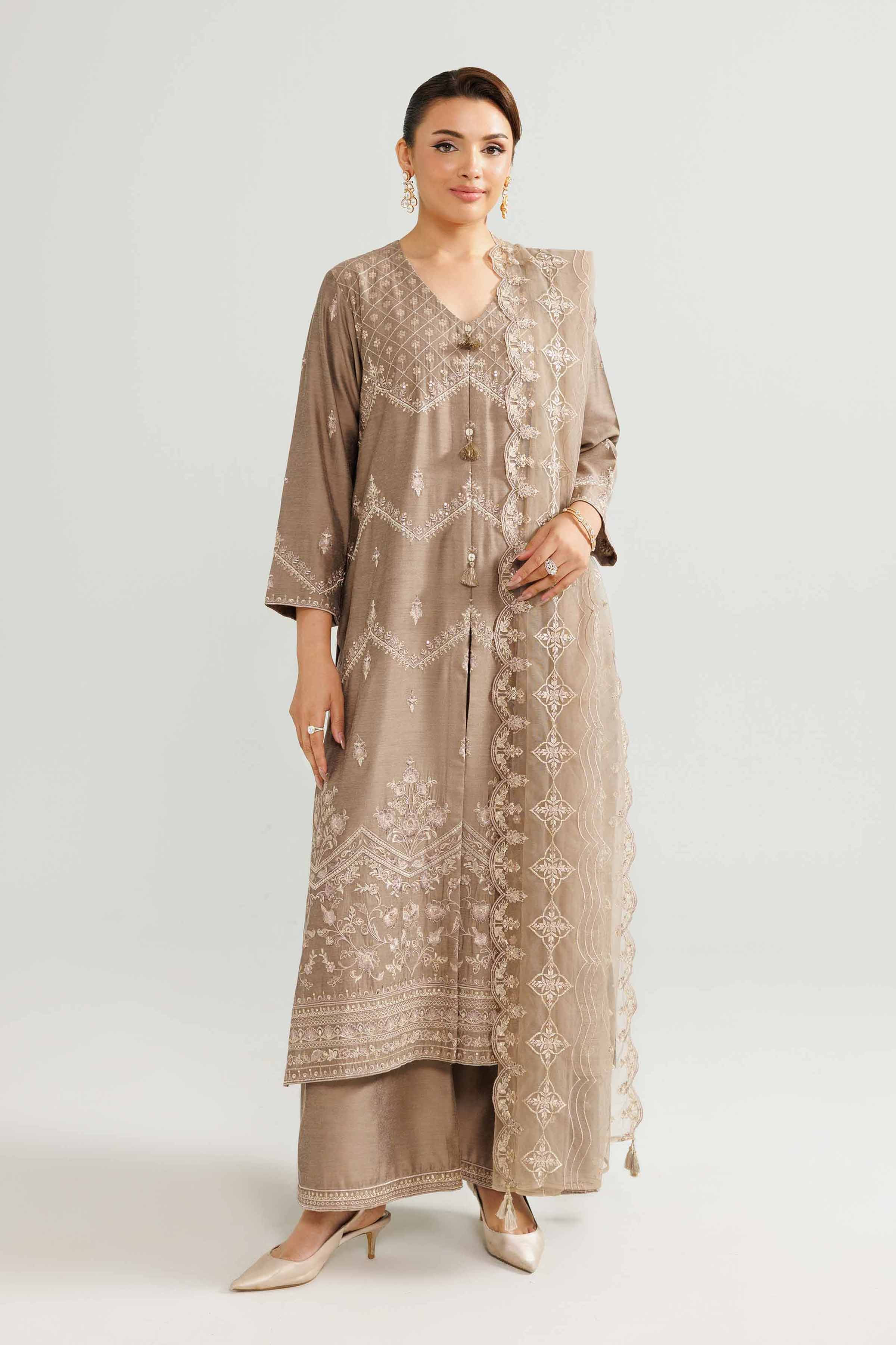 3 Piece - Embroidered Suit - 42519544 for Women - Ready to Stitch Collection | Nishat | Shop Online