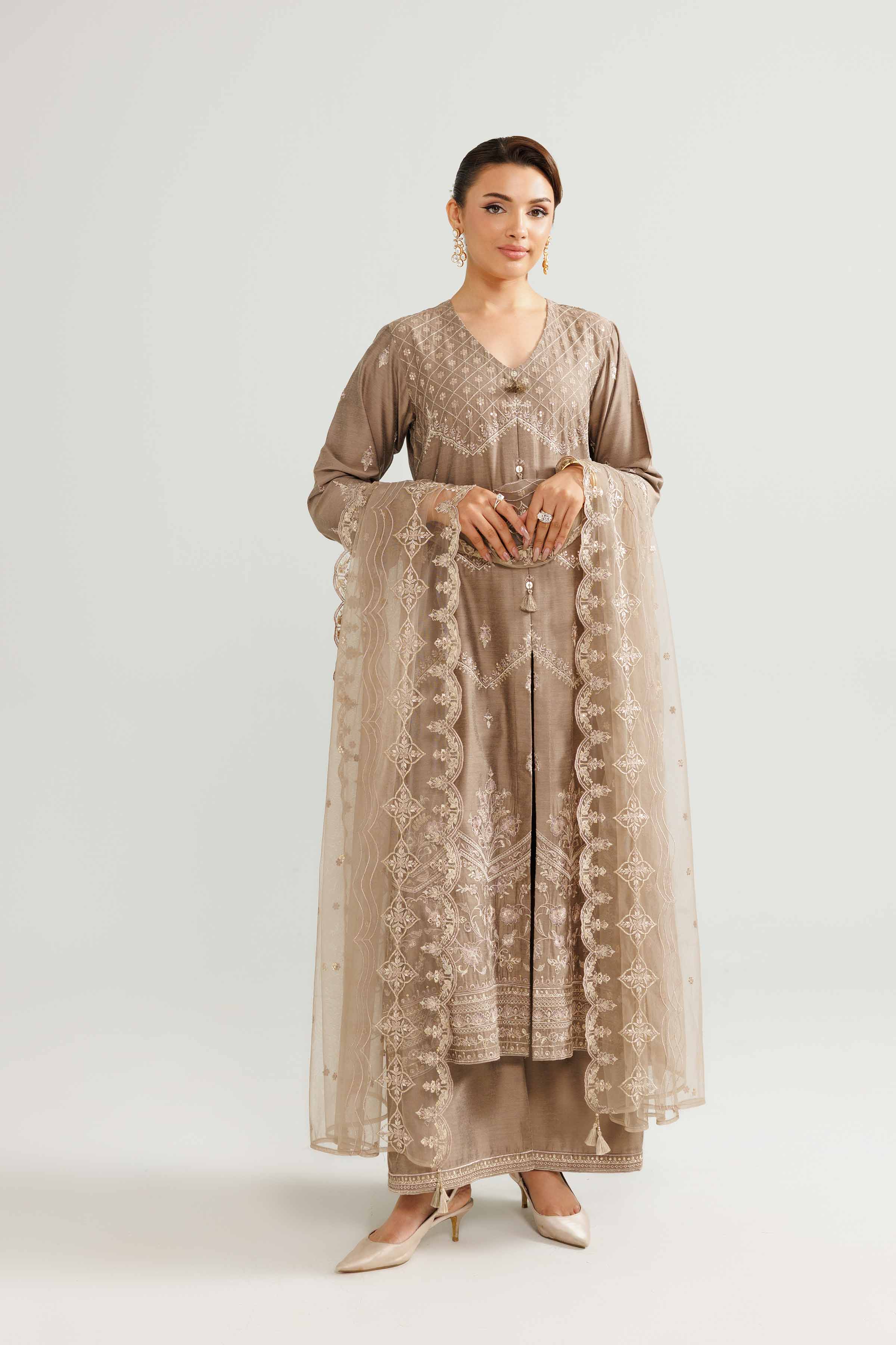 3 Piece - Embroidered Suit - 42519544 for Women - Ready to Stitch Collection | Nishat | Shop Online