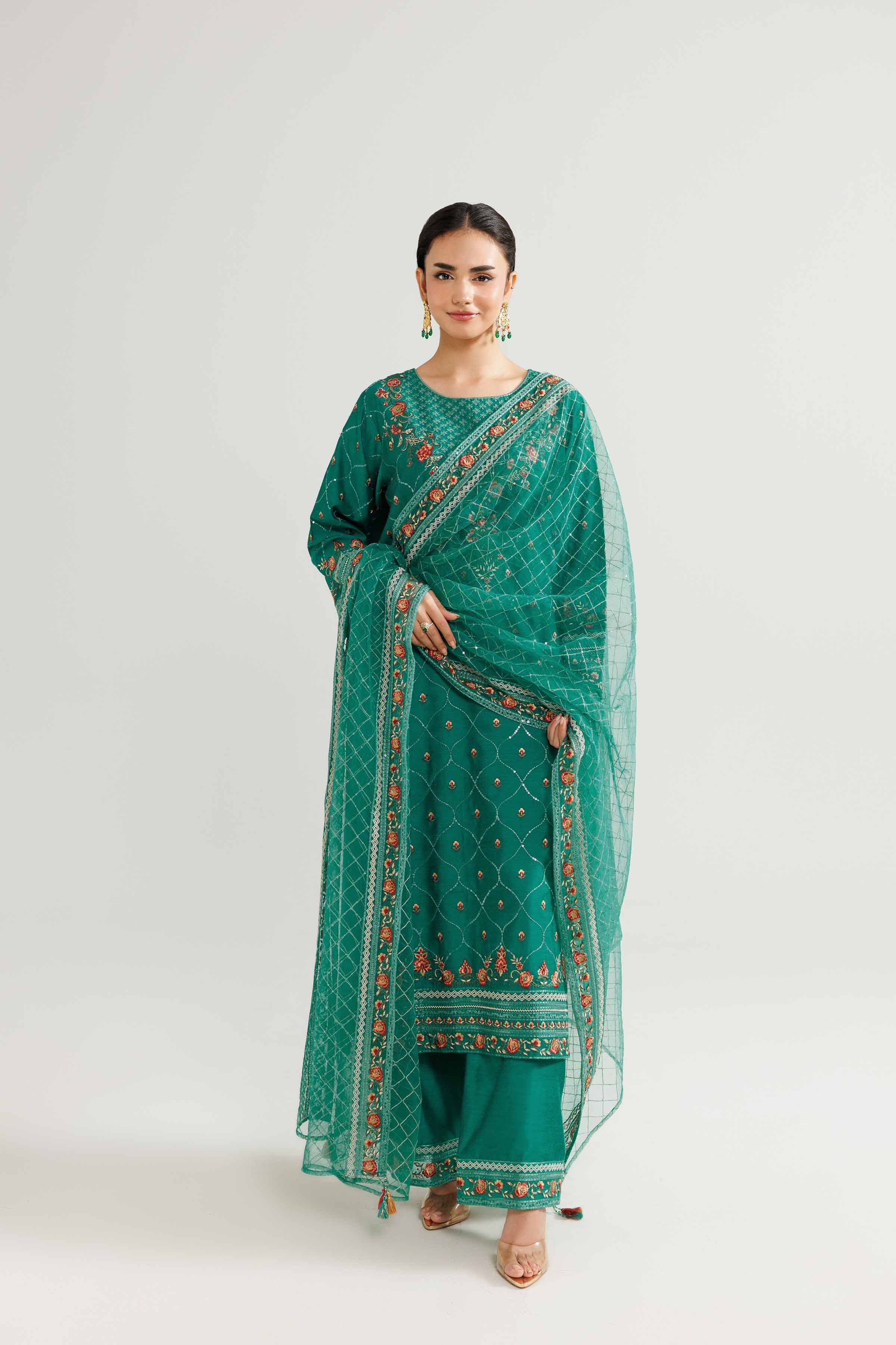 3 Piece - Embroidered Suit - 42519545 for Women - Ready to Stitch Collection | Nishat | Shop Online