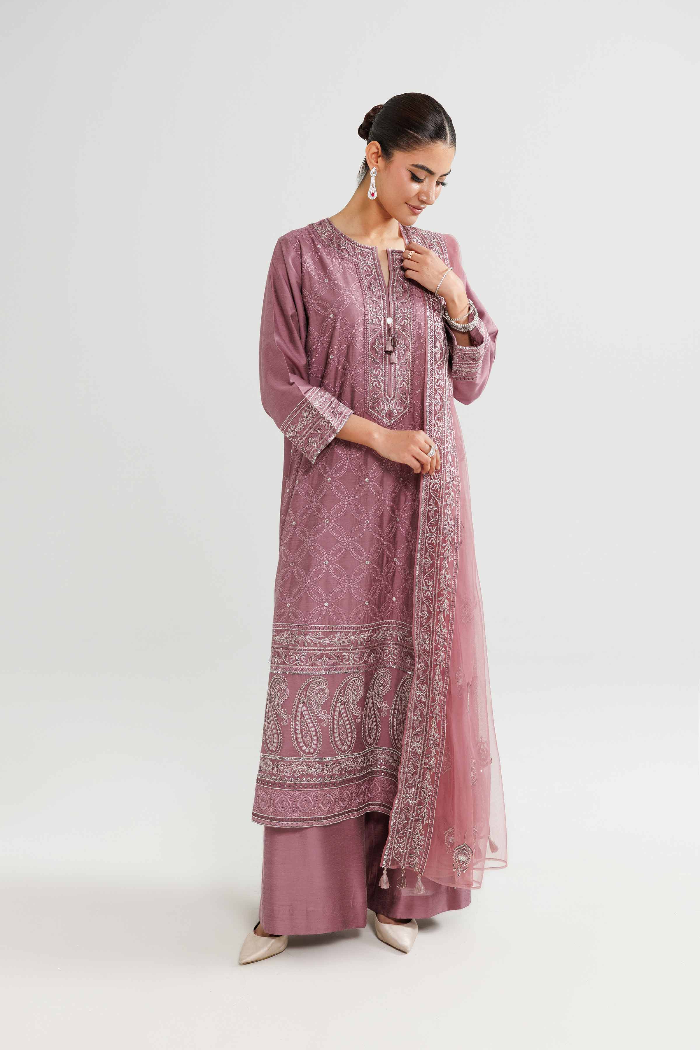 3 Piece - Embroidered Suit - 42519546 for Women - Ready to Stitch Collection | Nishat | Shop Online
