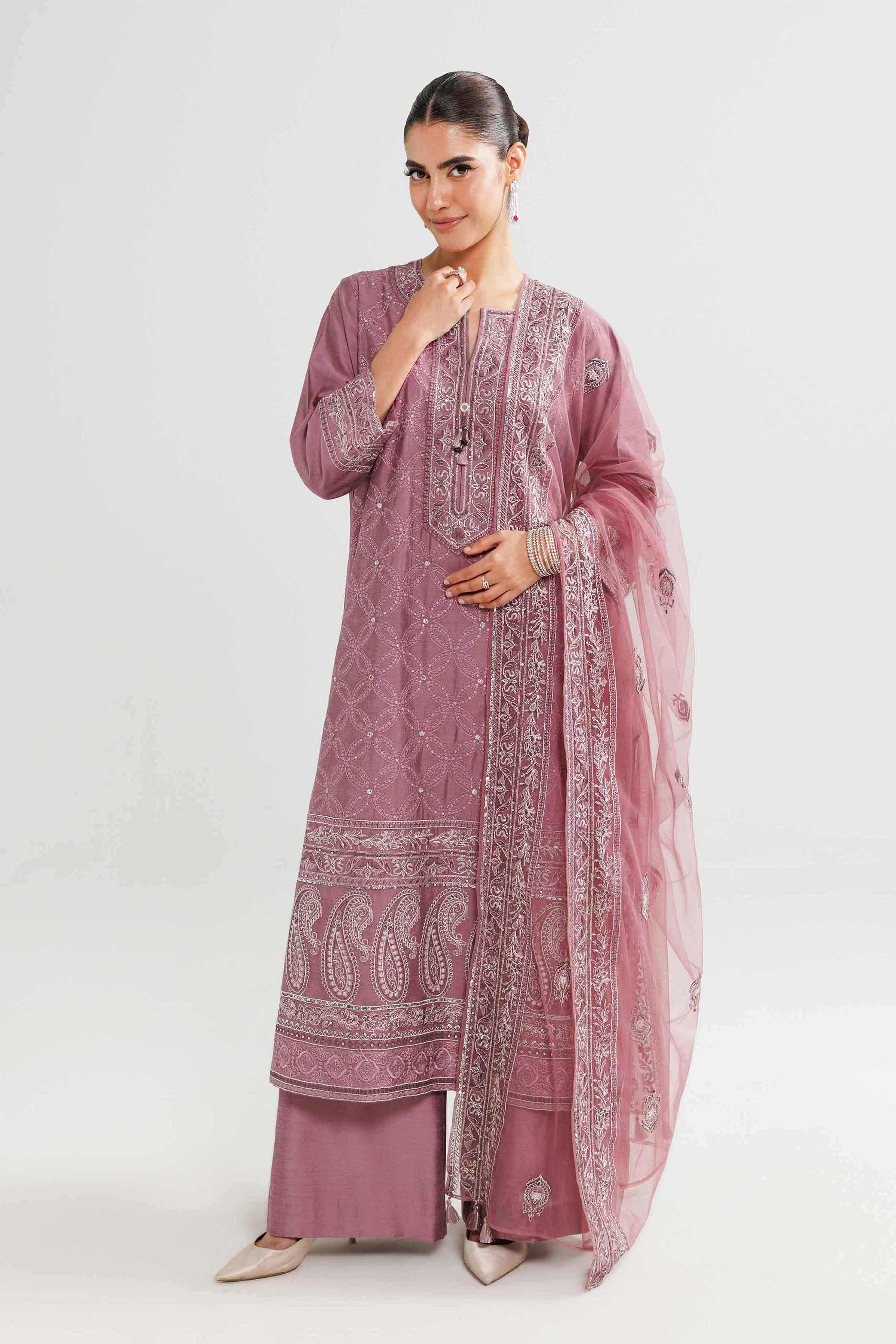 3 Piece - Embroidered Suit - 42519546 for Women - Ready to Stitch Collection | Nishat | Shop Online
