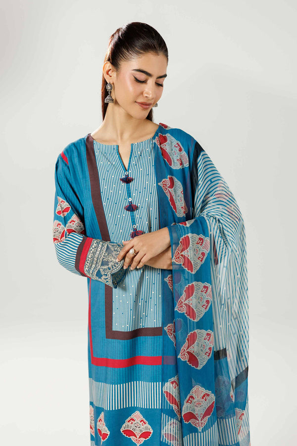 3 Piece - Printed Embroidered Suit - 42519593 for Women - Ready to Stitch Collection | Nishat | Shop Online