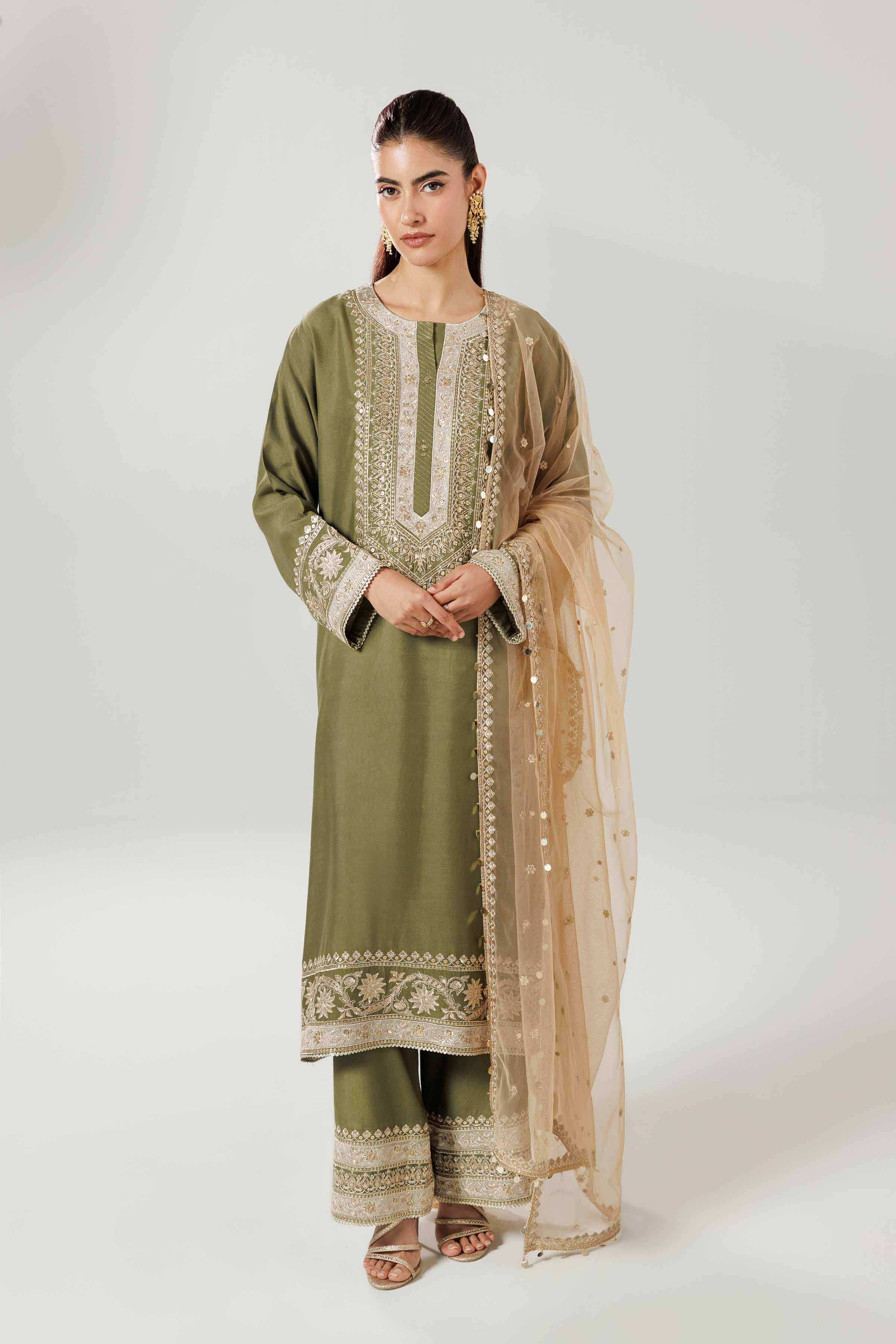 3 Piece - Embroidered Suit - 42519595 for Women - Ready to Stitch Collection | Nishat | Shop Online