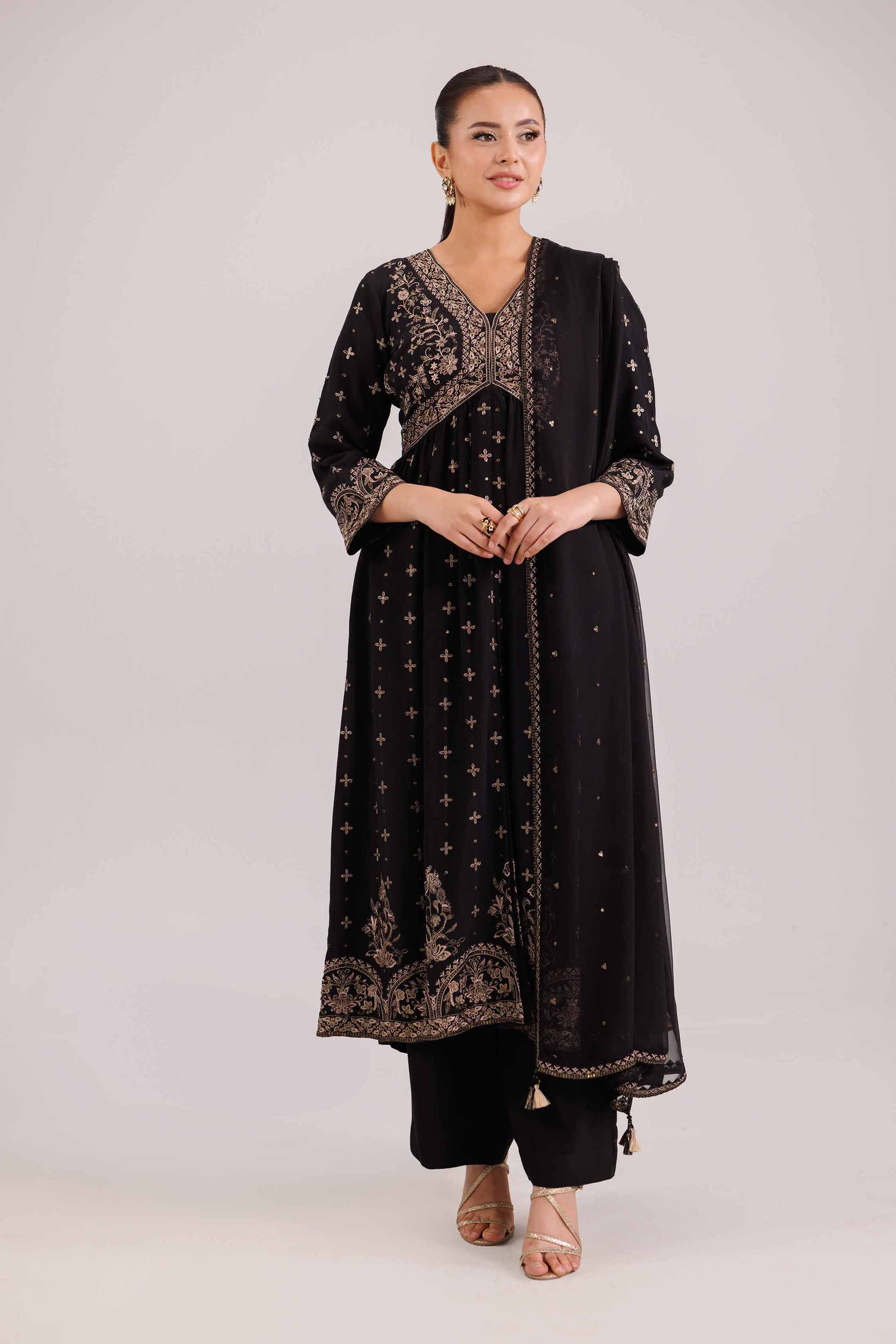 3 Piece - Embroidered Suit - 42519600 for Women - Ready to Stitch Collection | Nishat | Shop Online
