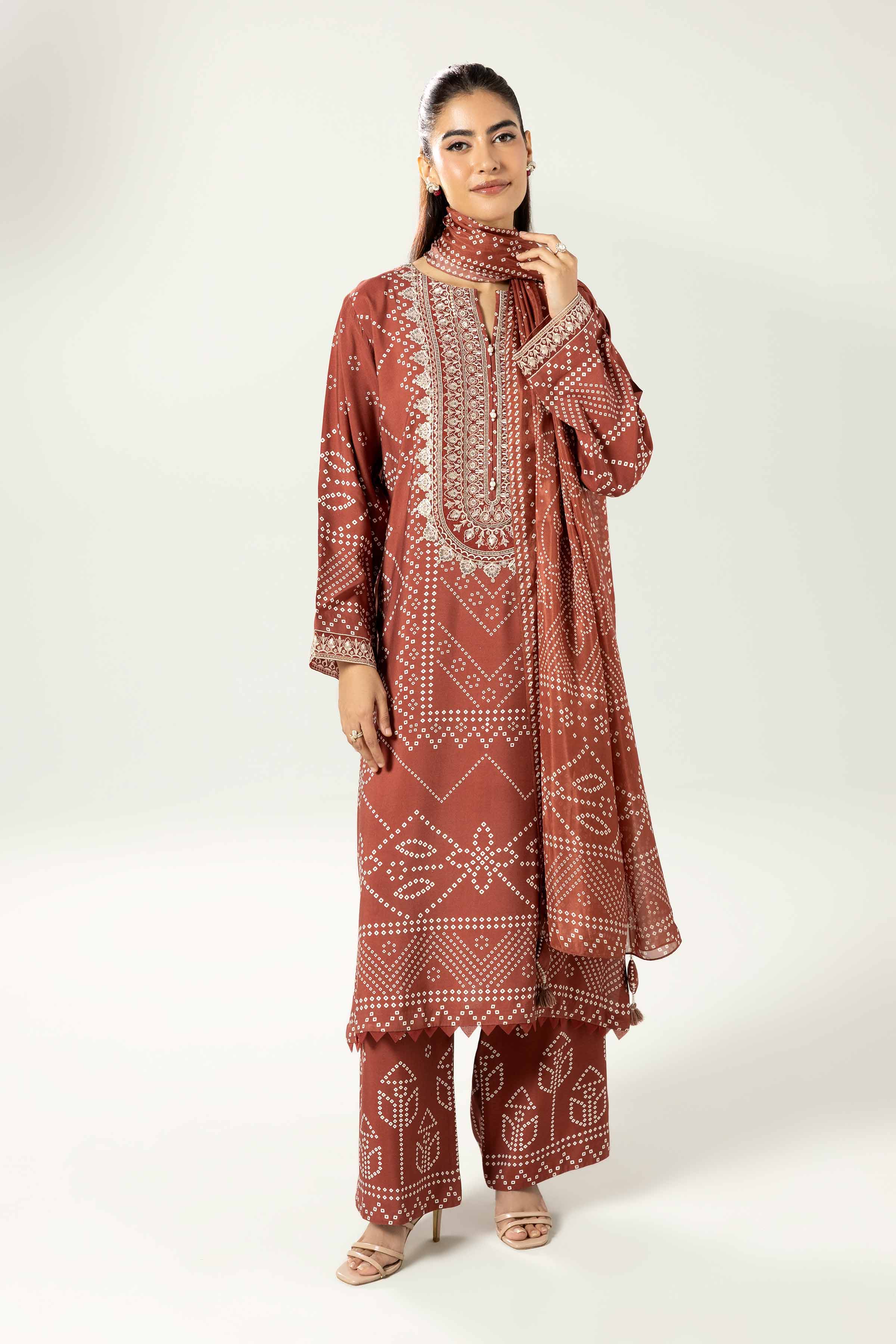 3 Piece - Printed Embroidered Suit - 42519601 for Women - Ready to Stitch Collection | Nishat | Shop Online