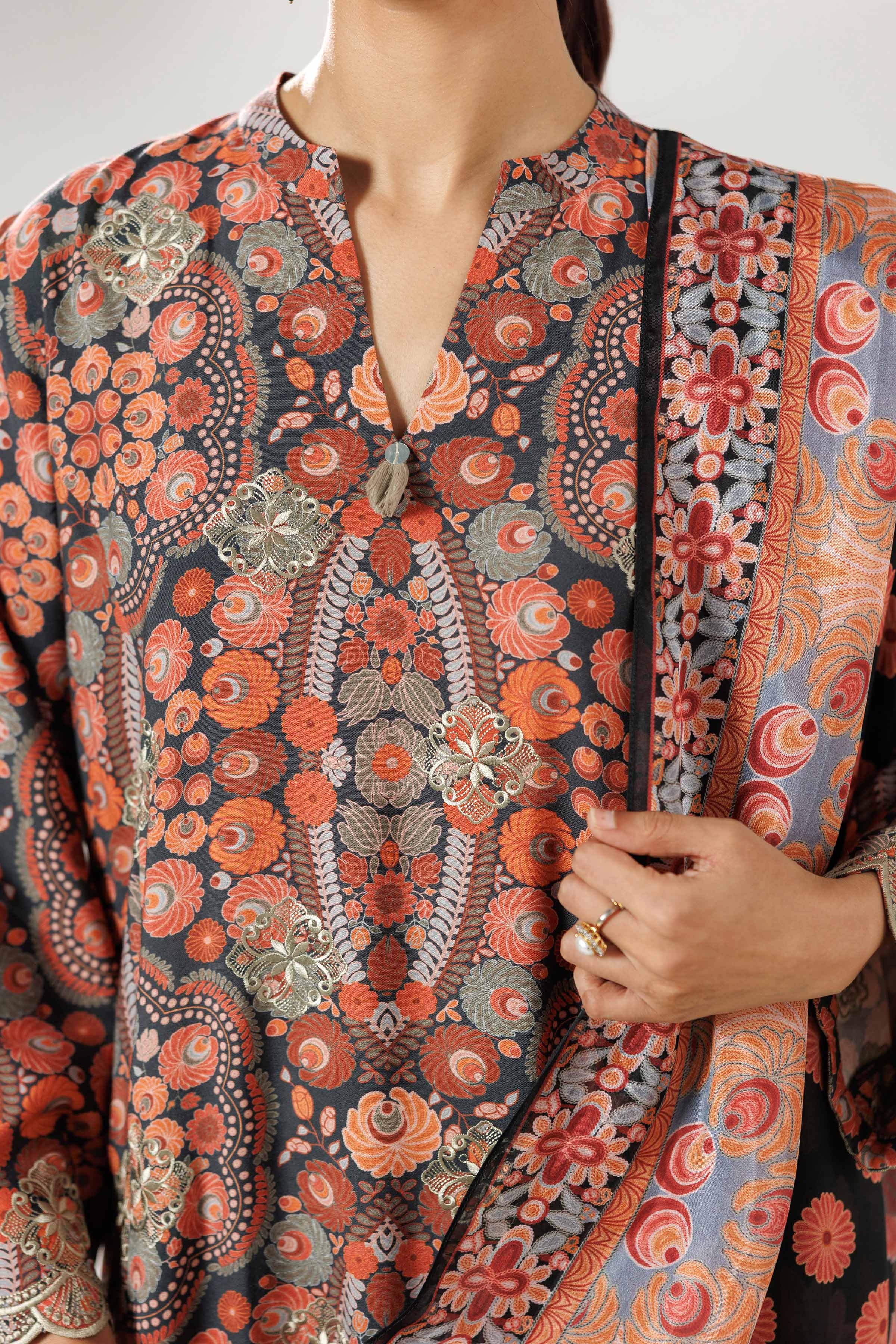 3 Piece - Printed Embroidered Suit - 42519603 for Women - Ready to Stitch Collection | Nishat | Shop Online