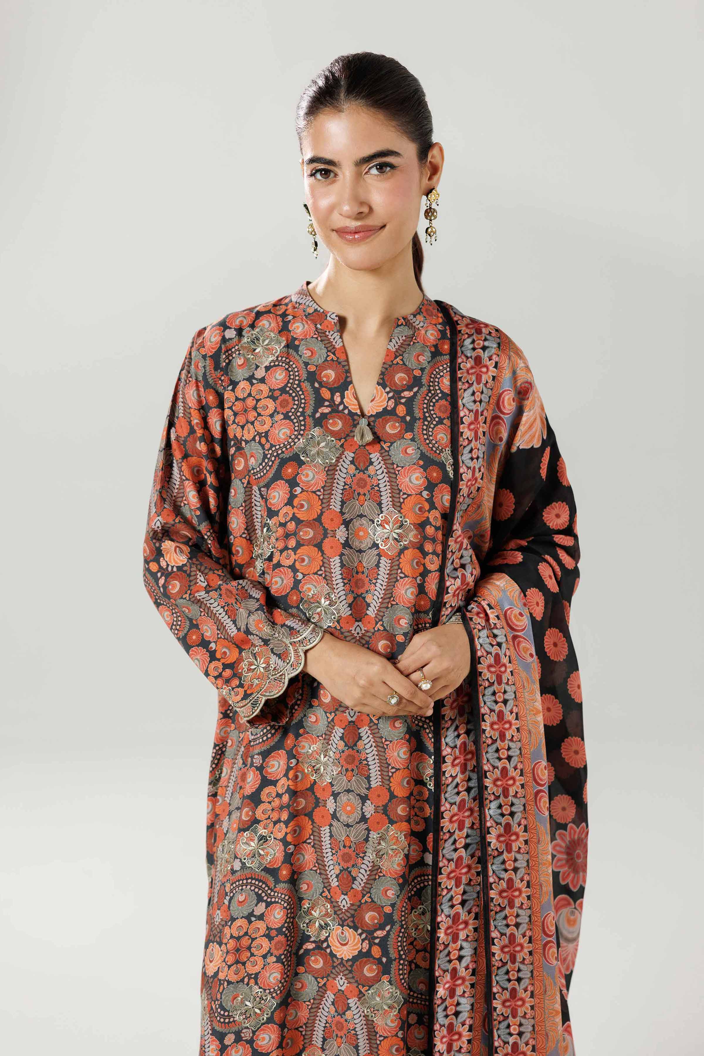 3 Piece - Printed Embroidered Suit - 42519603 for Women - Ready to Stitch Collection | Nishat | Shop Online